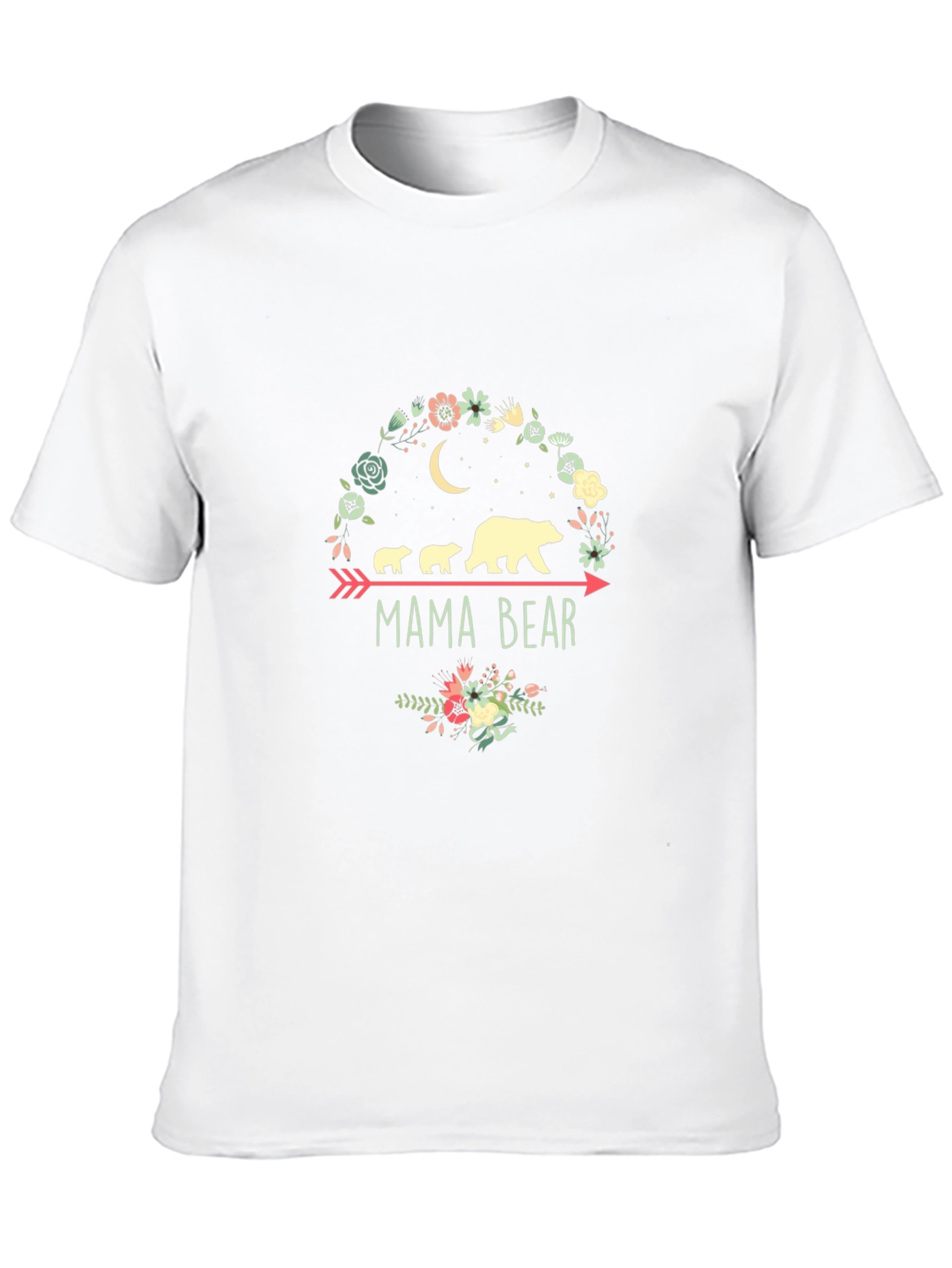 Mama Bear T-Shirt: Floral Arrow Design