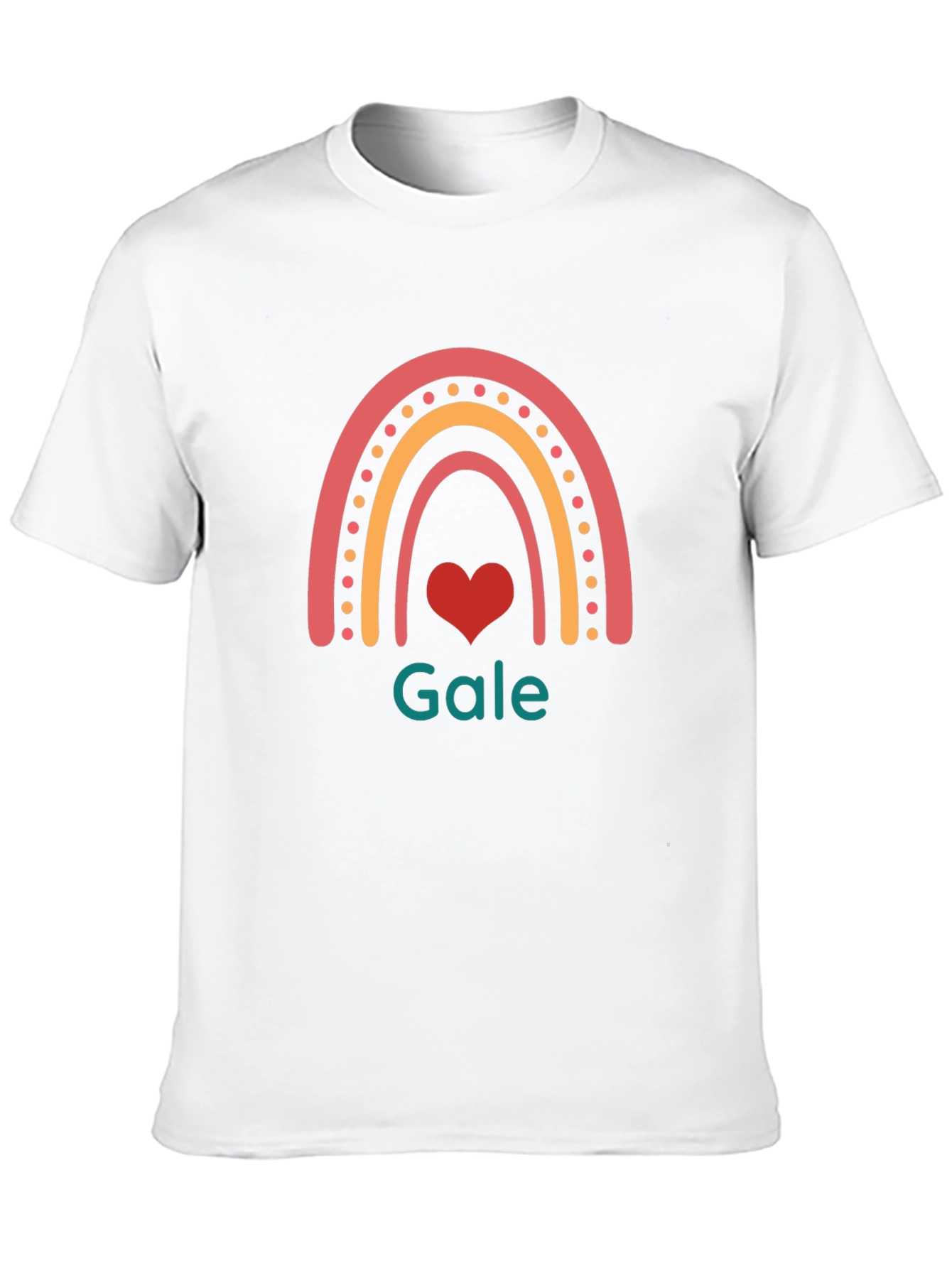 Rainbow Heart Gale T-Shirt - Stylish Graphic Tee
