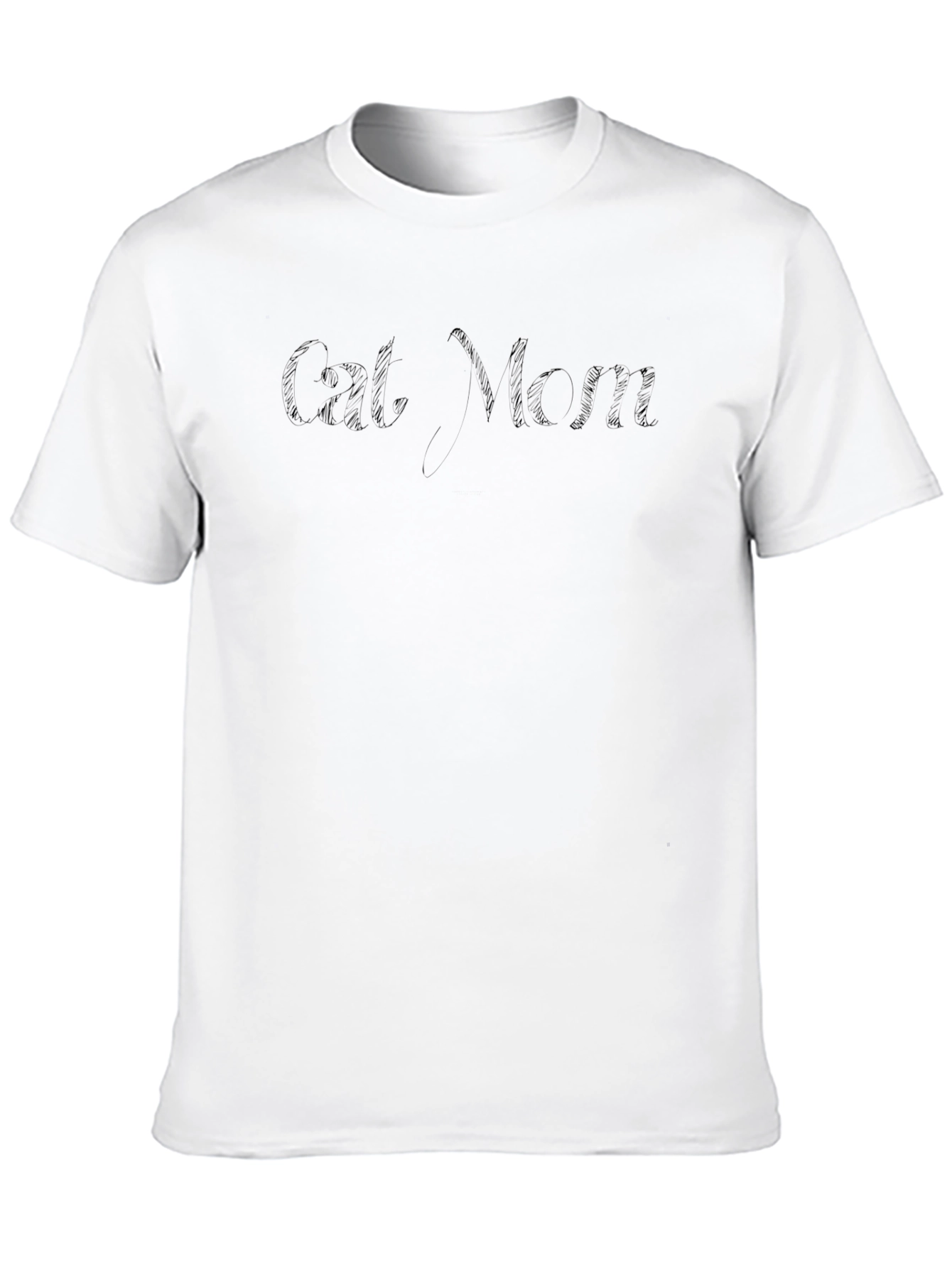 Cat Mom Graphic T-Shirt - Black