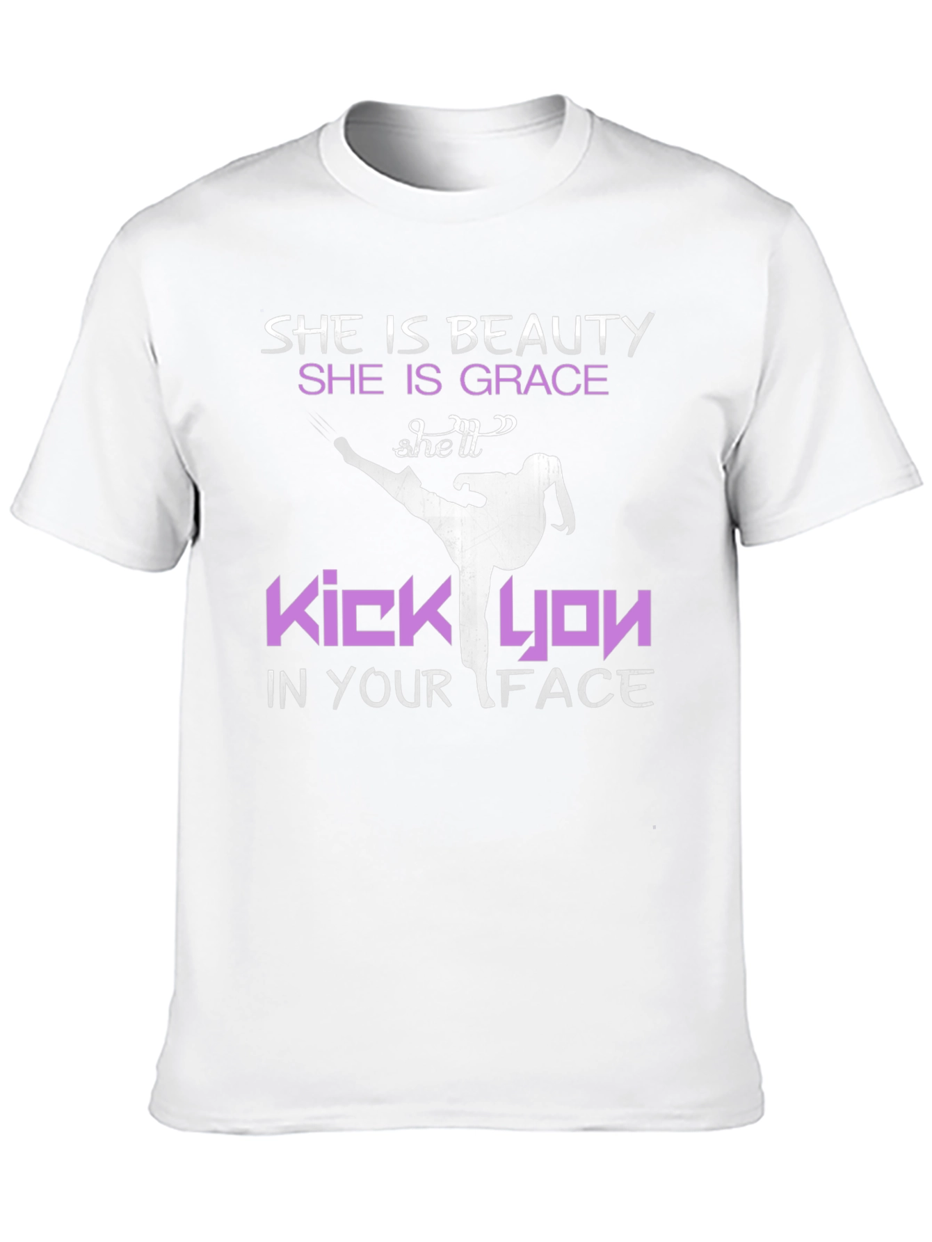 She is Beauty Martial Arts Kick T-Shirt