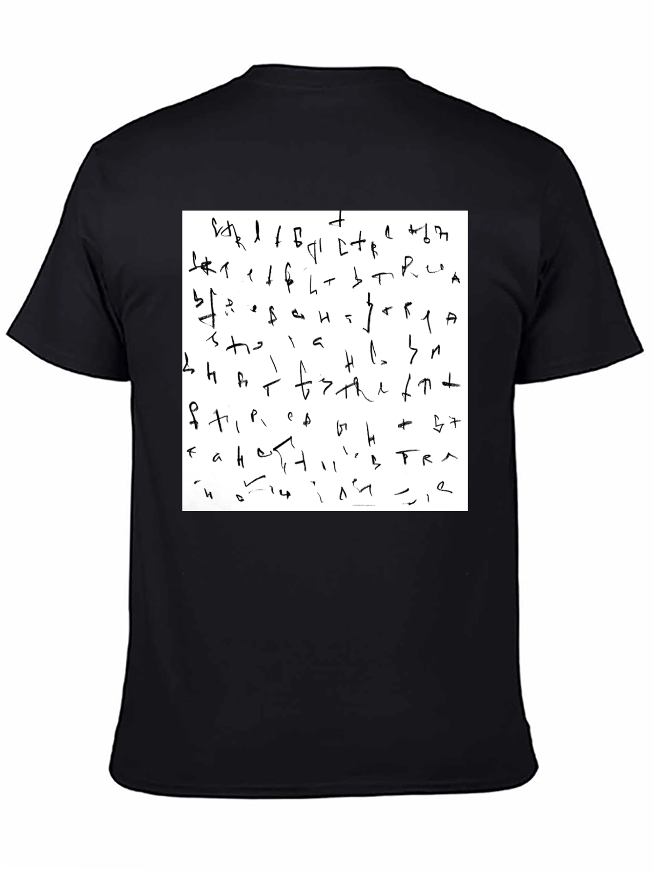 Abstract Graphic Print Black T-Shirt