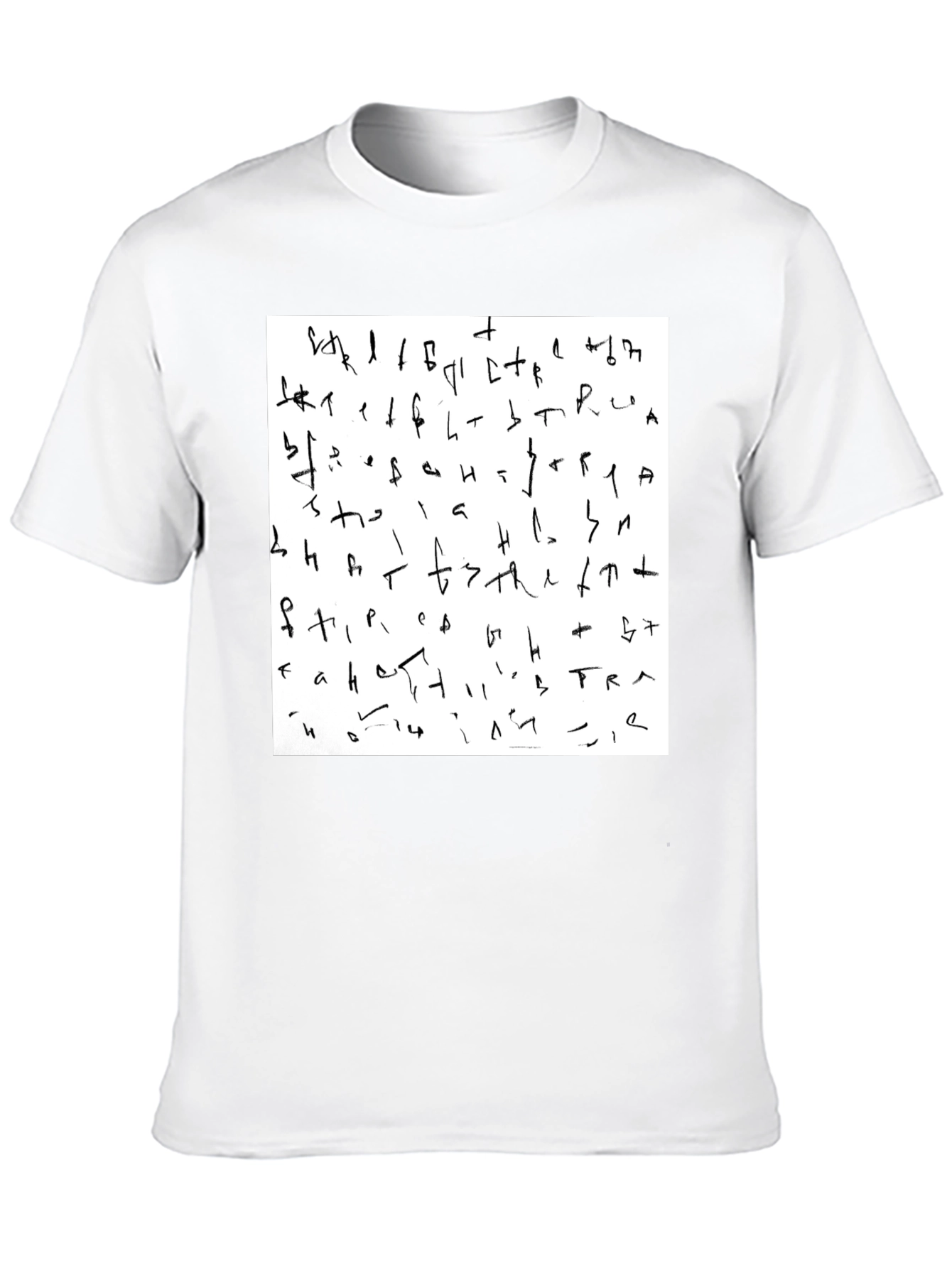 Abstract Graphic Print Black T-Shirt