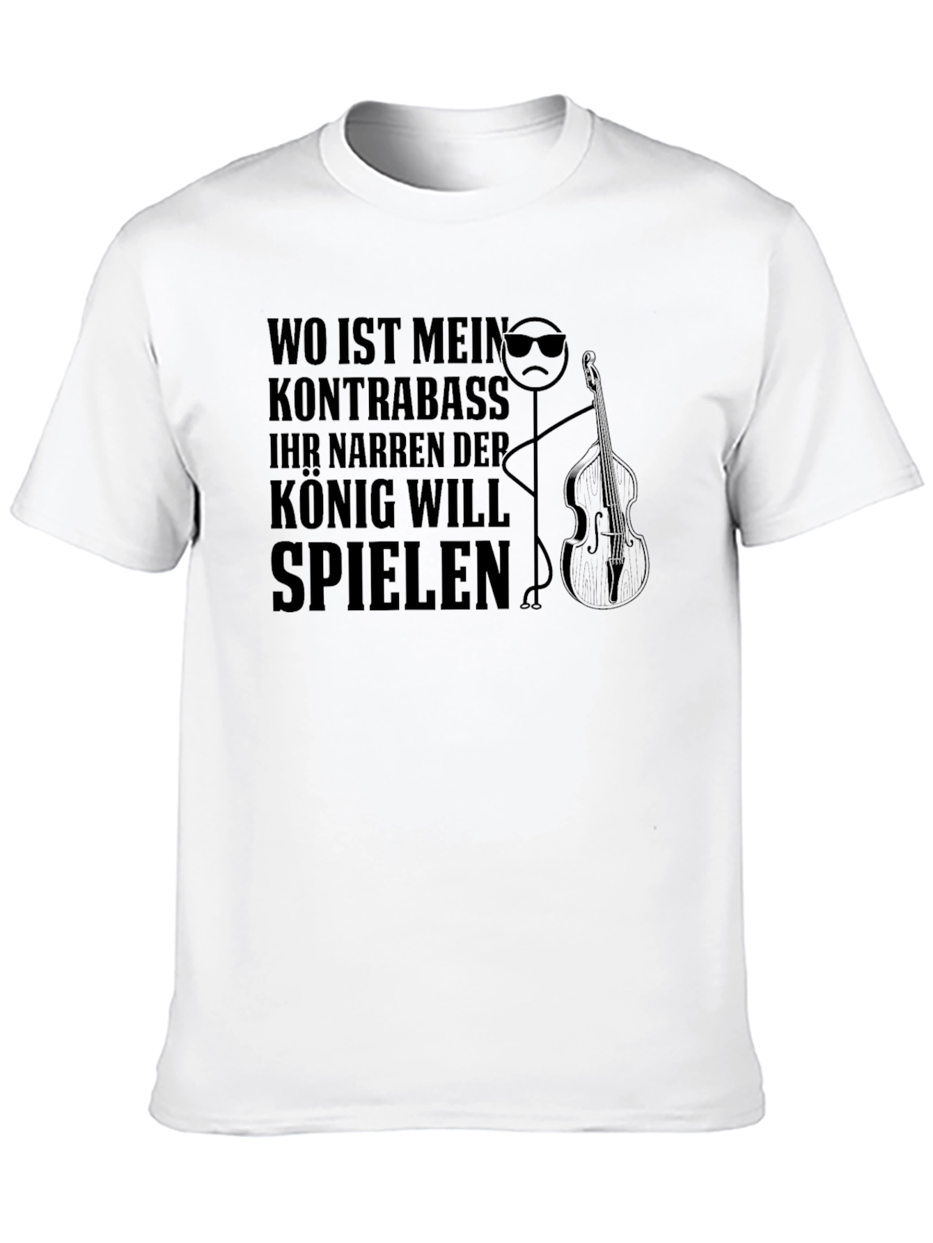 King Bass Player T-Shirt - German Humor