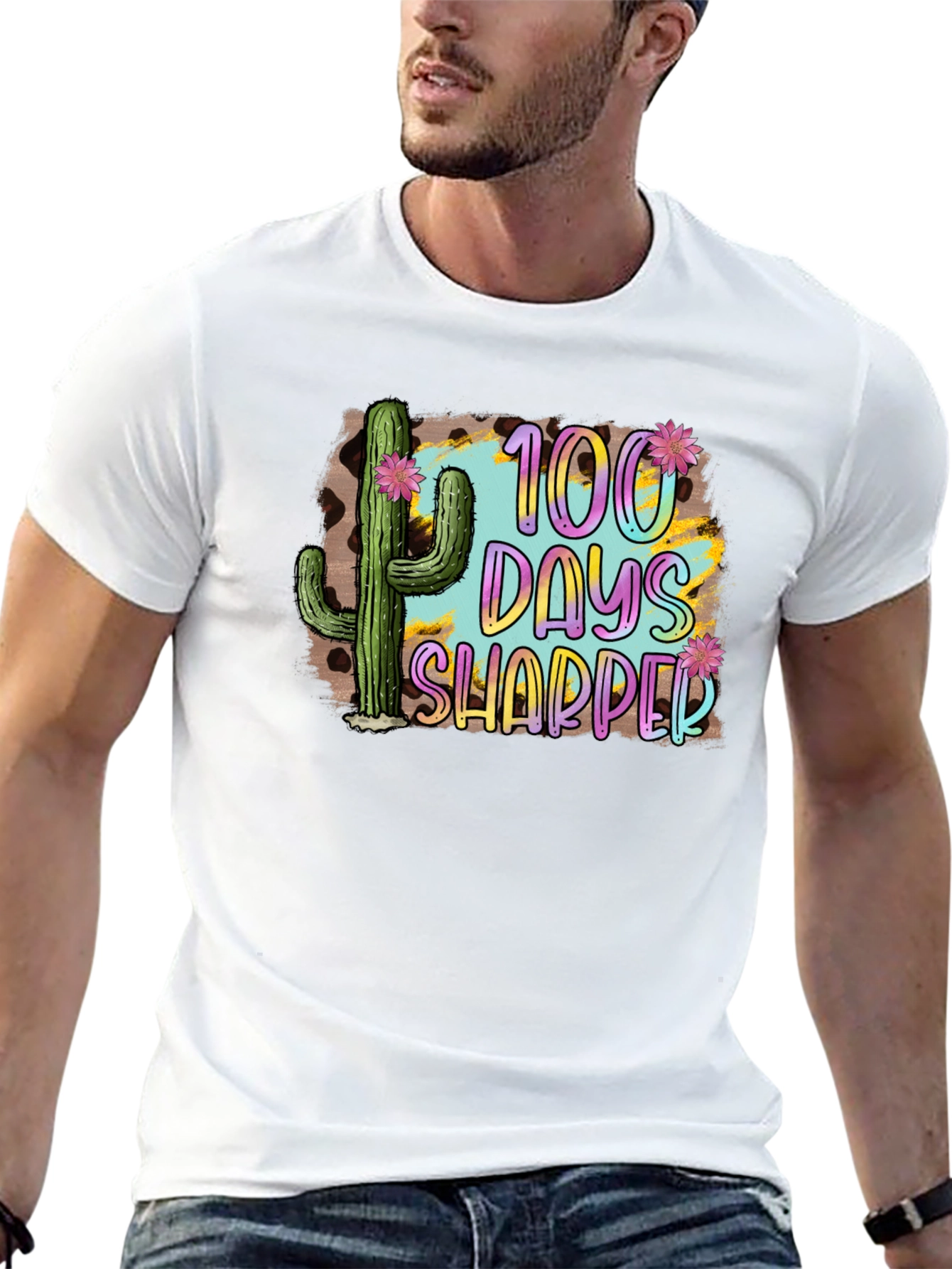 100 Days Sharper Cactus Tee