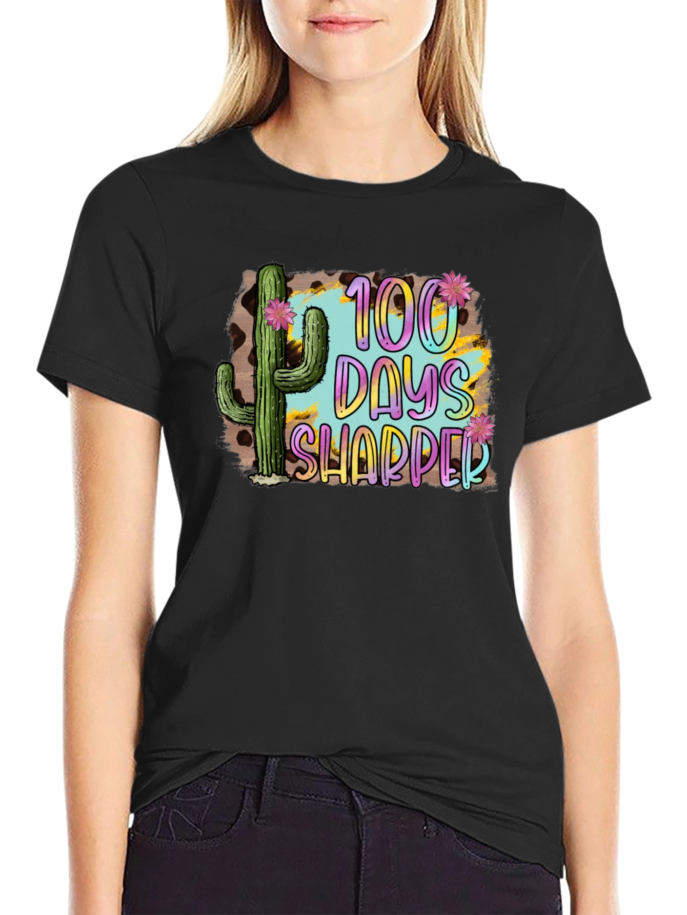 100 Days Sharper Cactus Tee