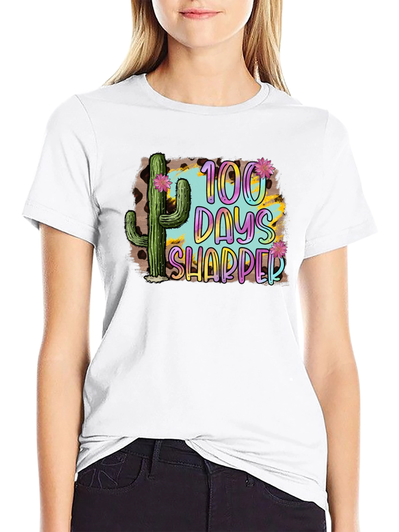 100 Days Sharper Cactus Tee