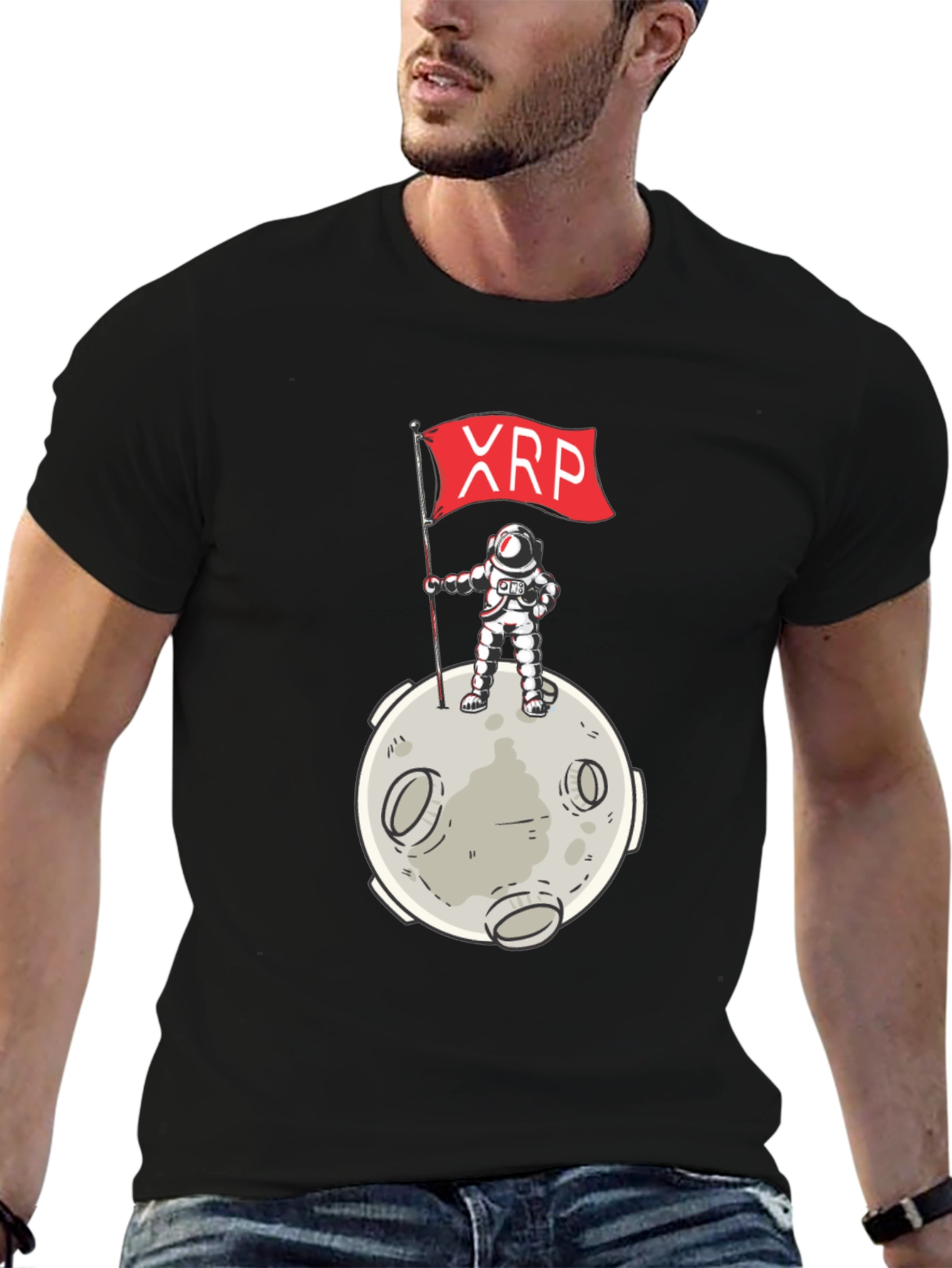 XRP Moon Landing T-Shirt - Crypto Astronaut