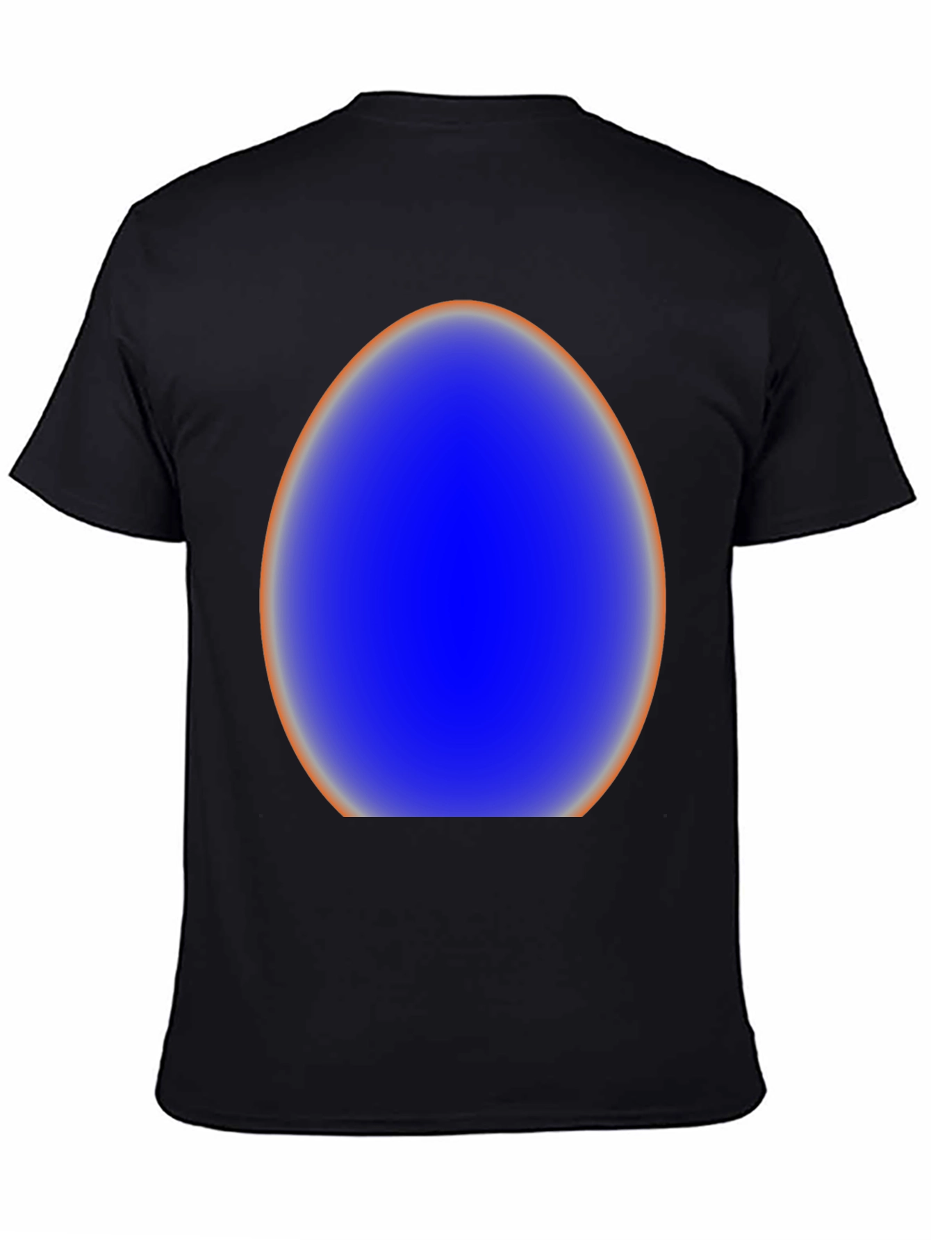 Abstract Blue Egg Graphic Tee - Modern Style