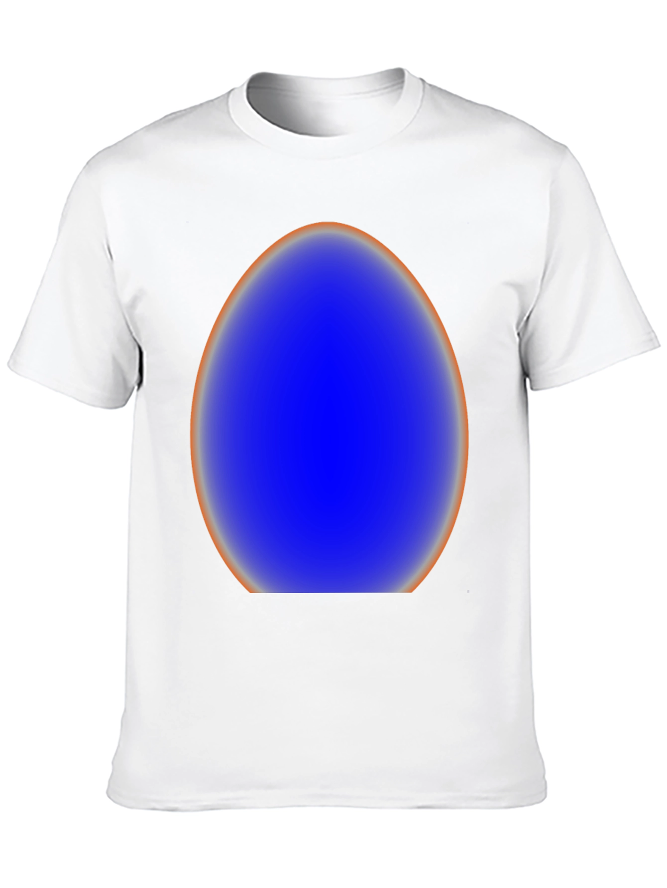 Abstract Blue Egg Graphic Tee - Modern Style