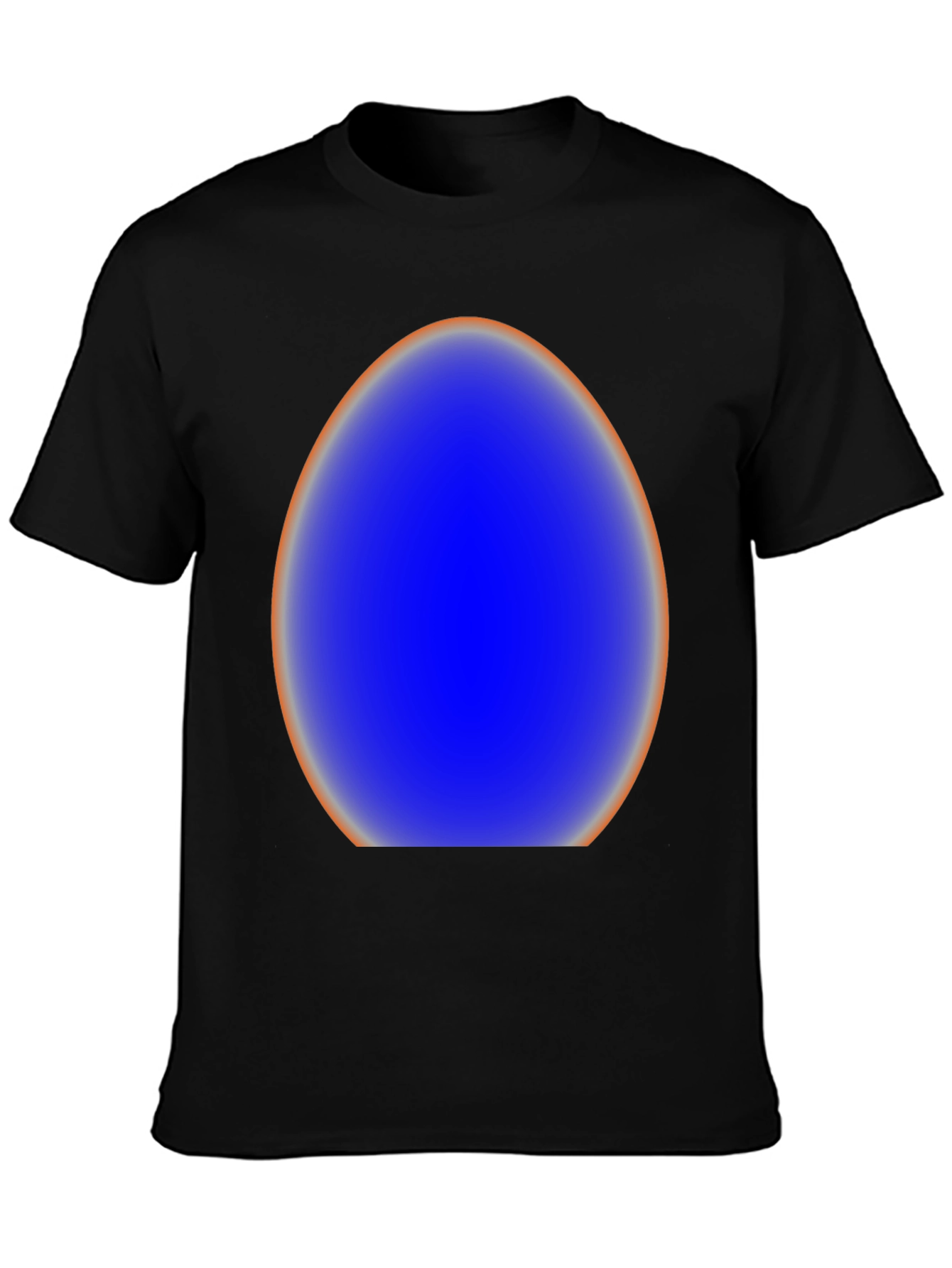 Abstract Blue Egg Graphic Tee - Modern Style