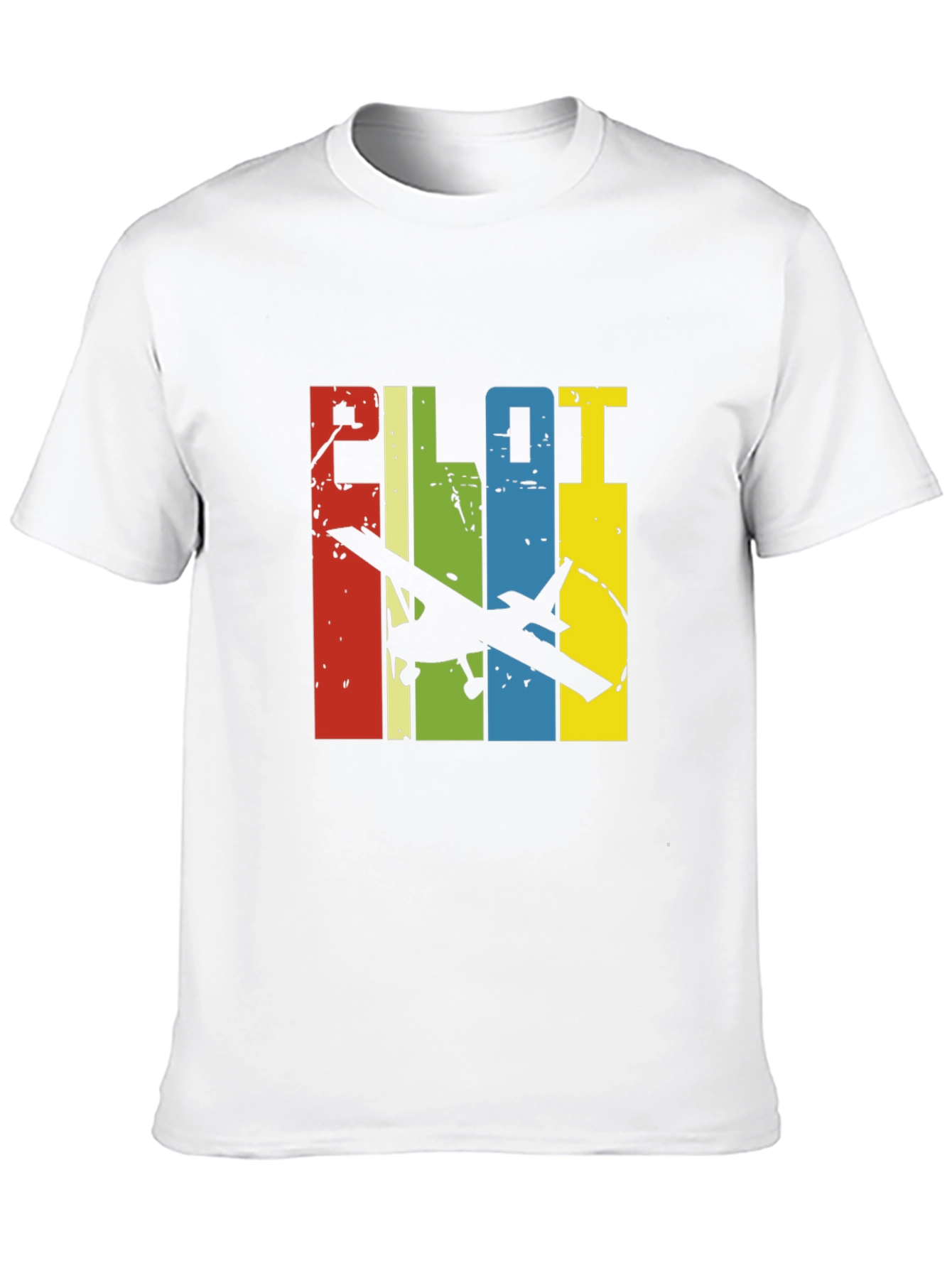 Pilot Airplane Graphic Tee - Retro Design