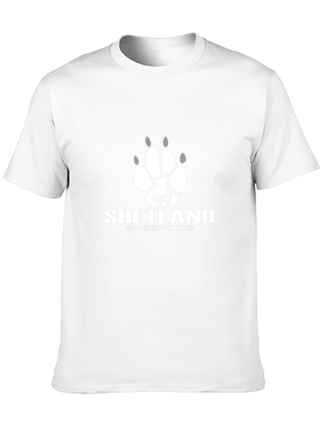 Shetland Sheepdog Paw Print Graphic Tee