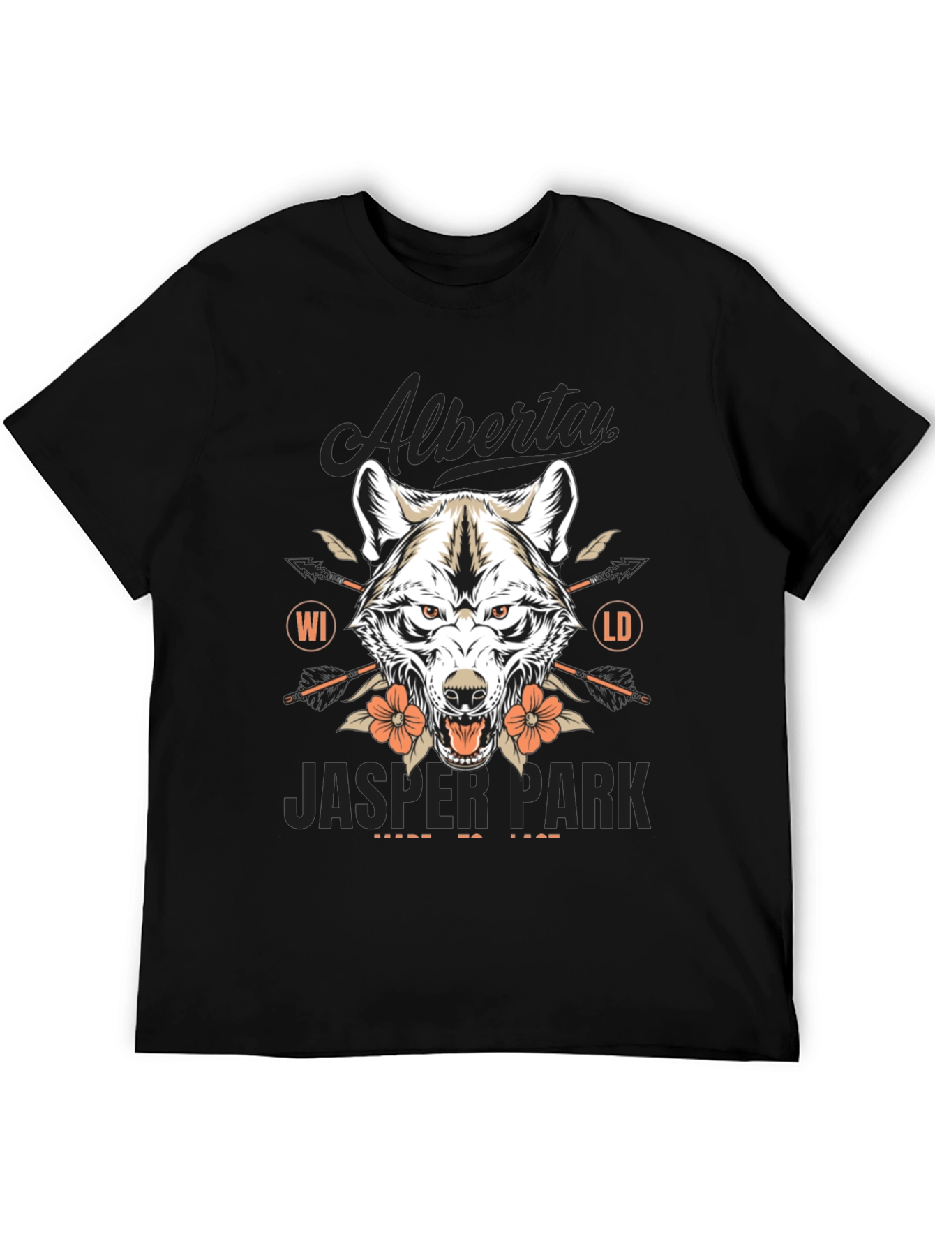 Alberta Jasper Park Wolf Graphic T-Shirt