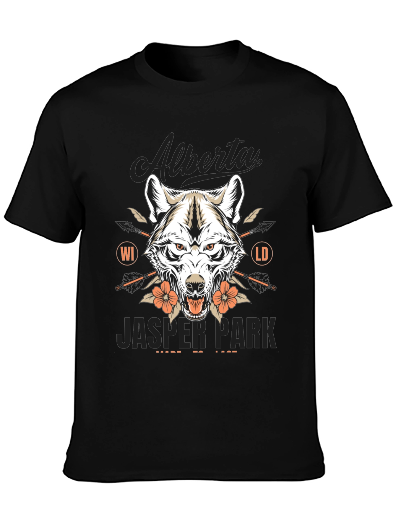 Alberta Jasper Park Wolf Graphic T-Shirt