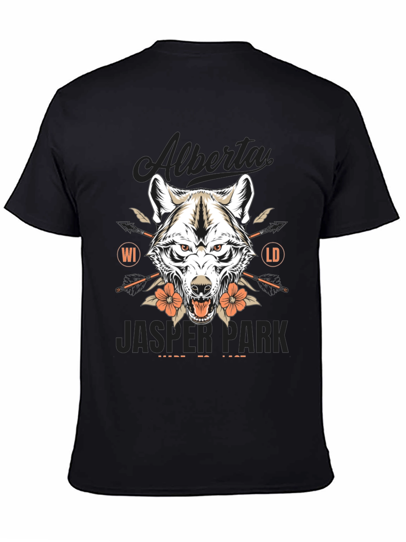 Alberta Jasper Park Wolf Graphic T-Shirt