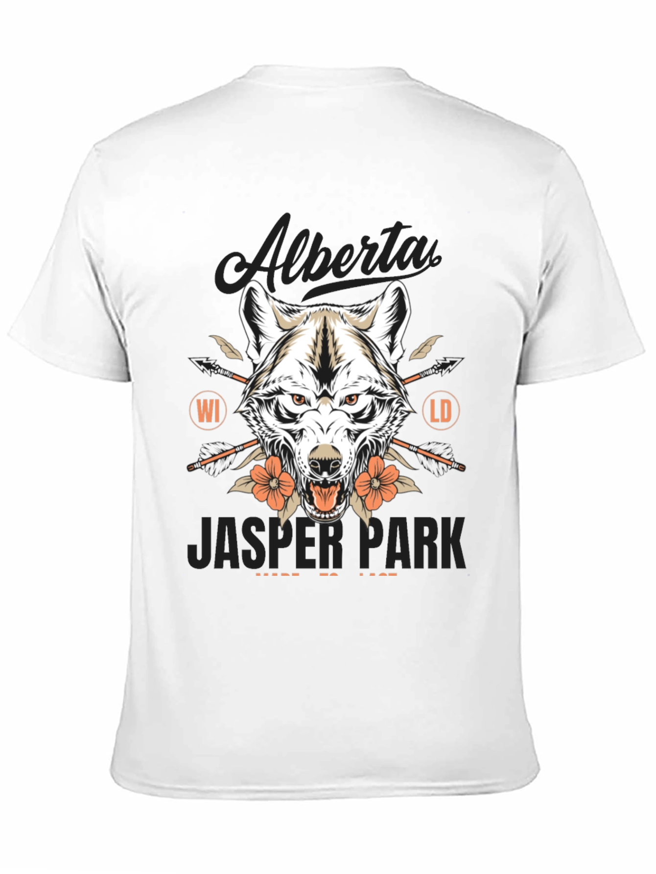 Alberta Jasper Park Wolf Graphic T-Shirt