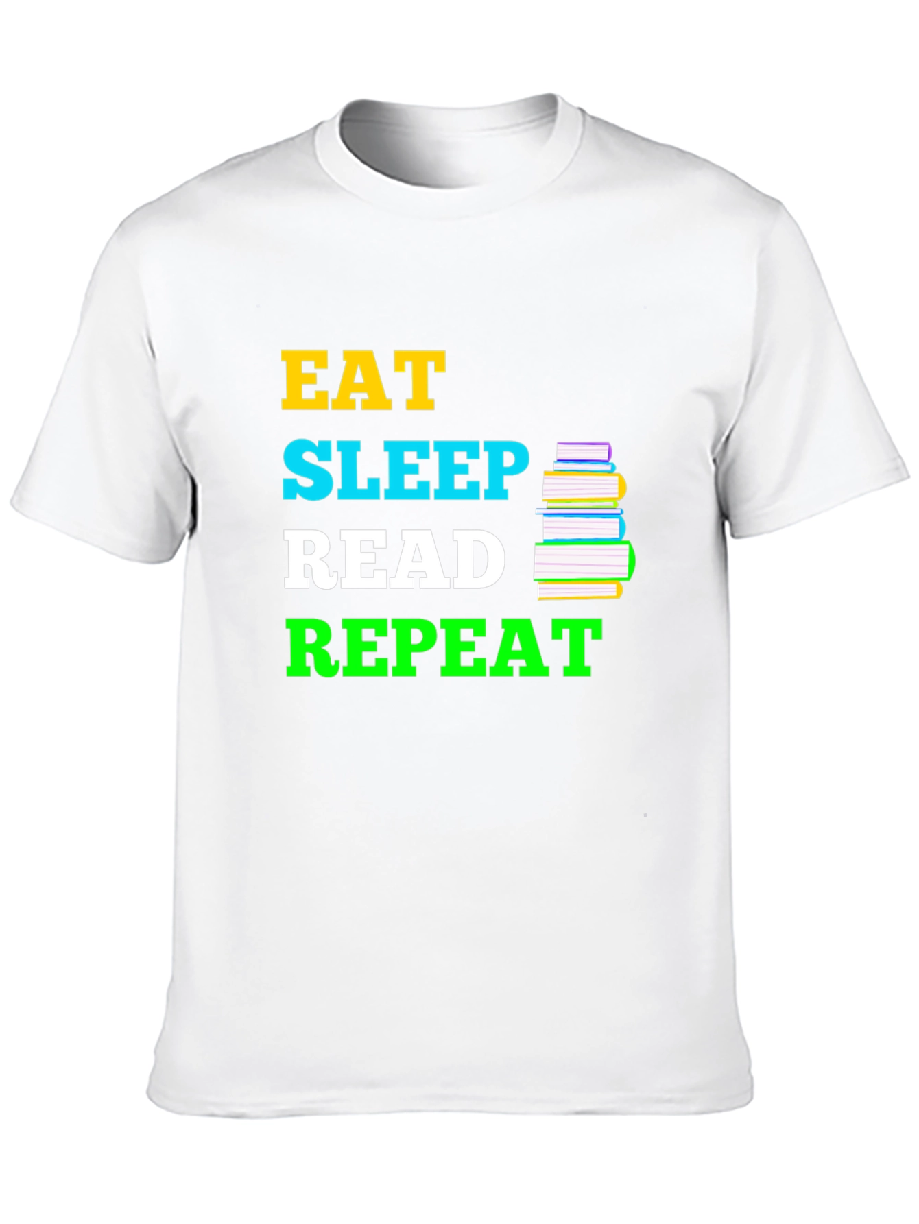 Eat Sleep Read Repeat Black T-Shirt