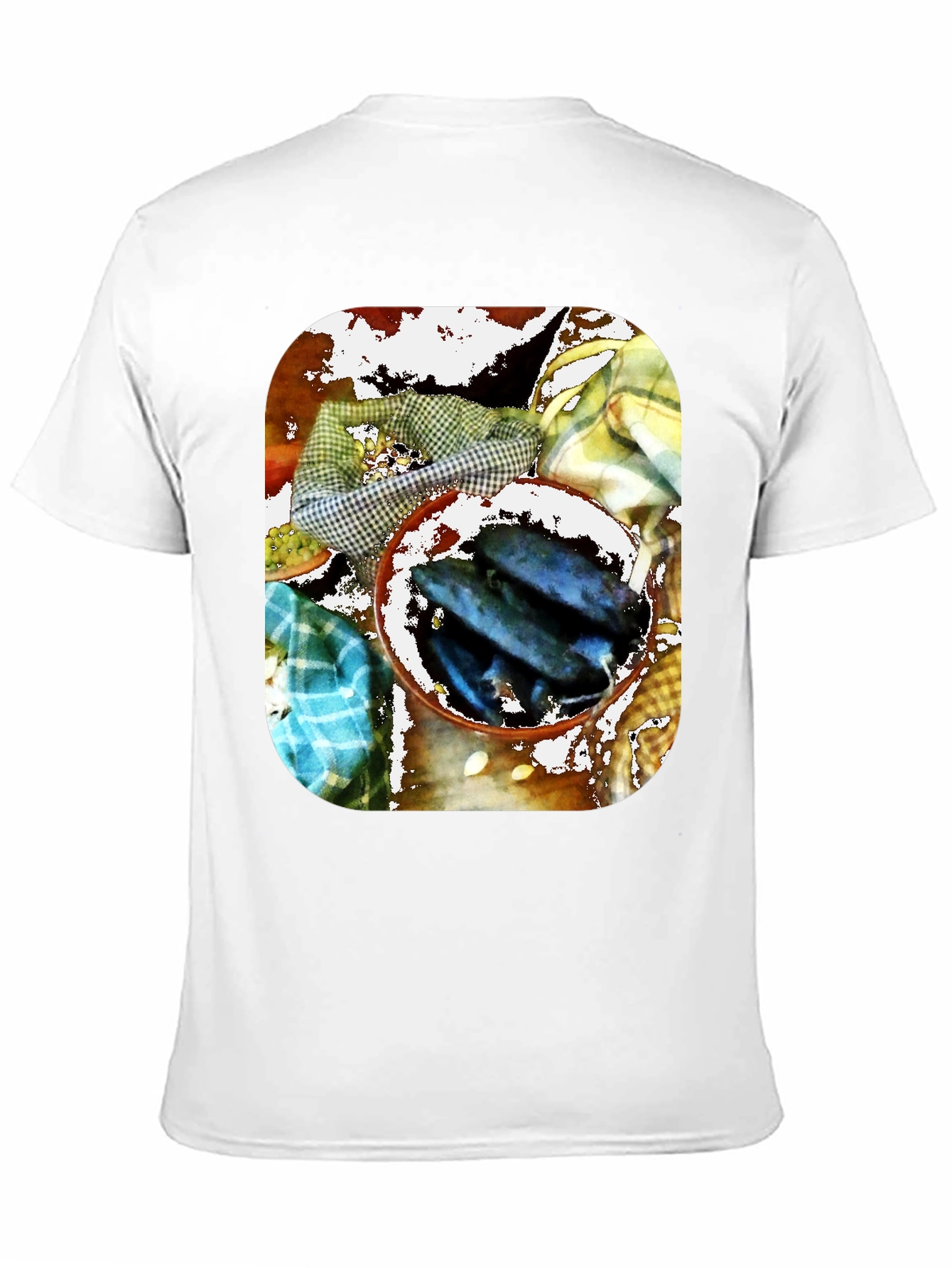 Artistic Fish Bowl Graphic Tee - Unique Design