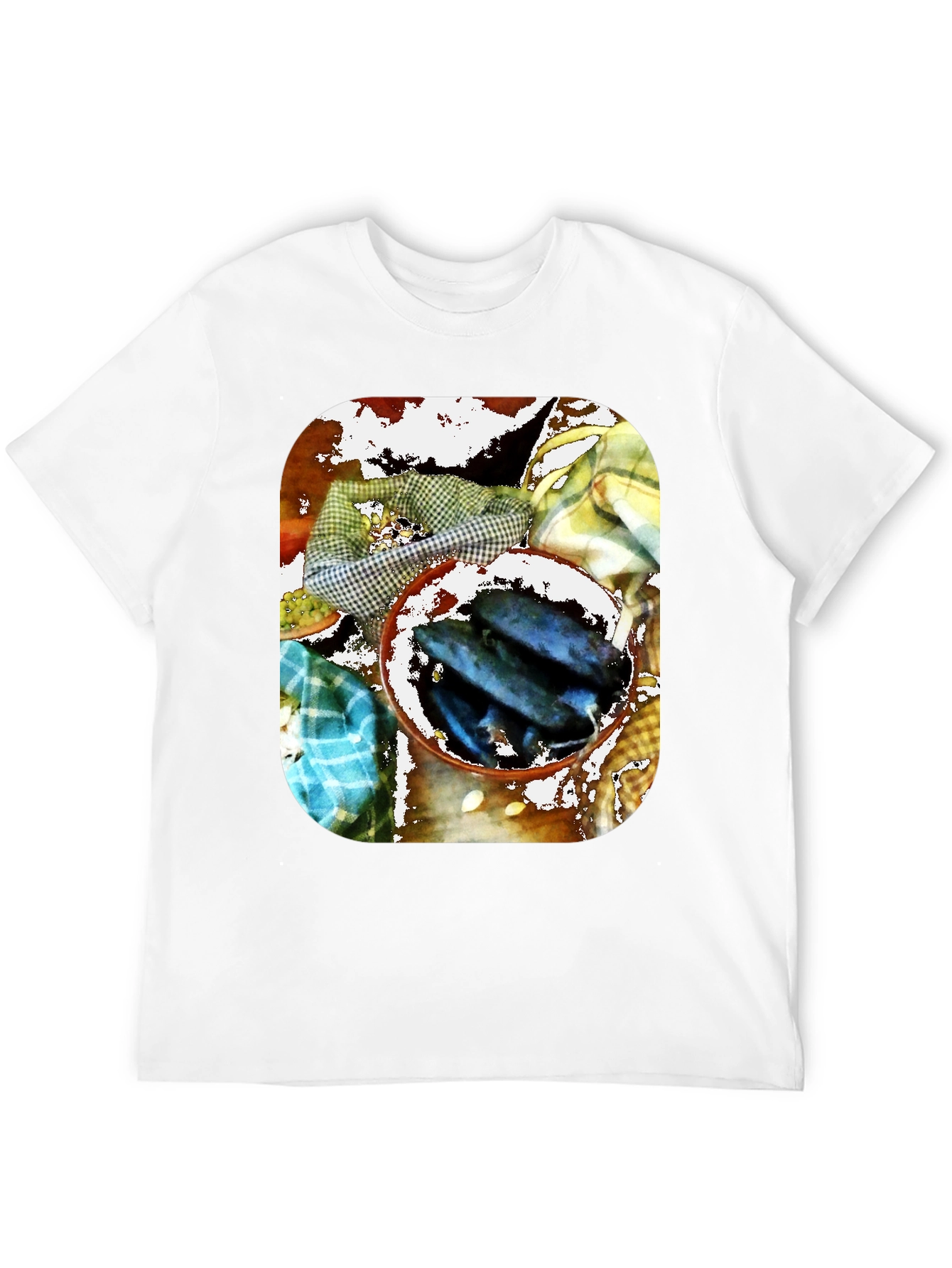 Artistic Fish Bowl Graphic Tee - Unique Design