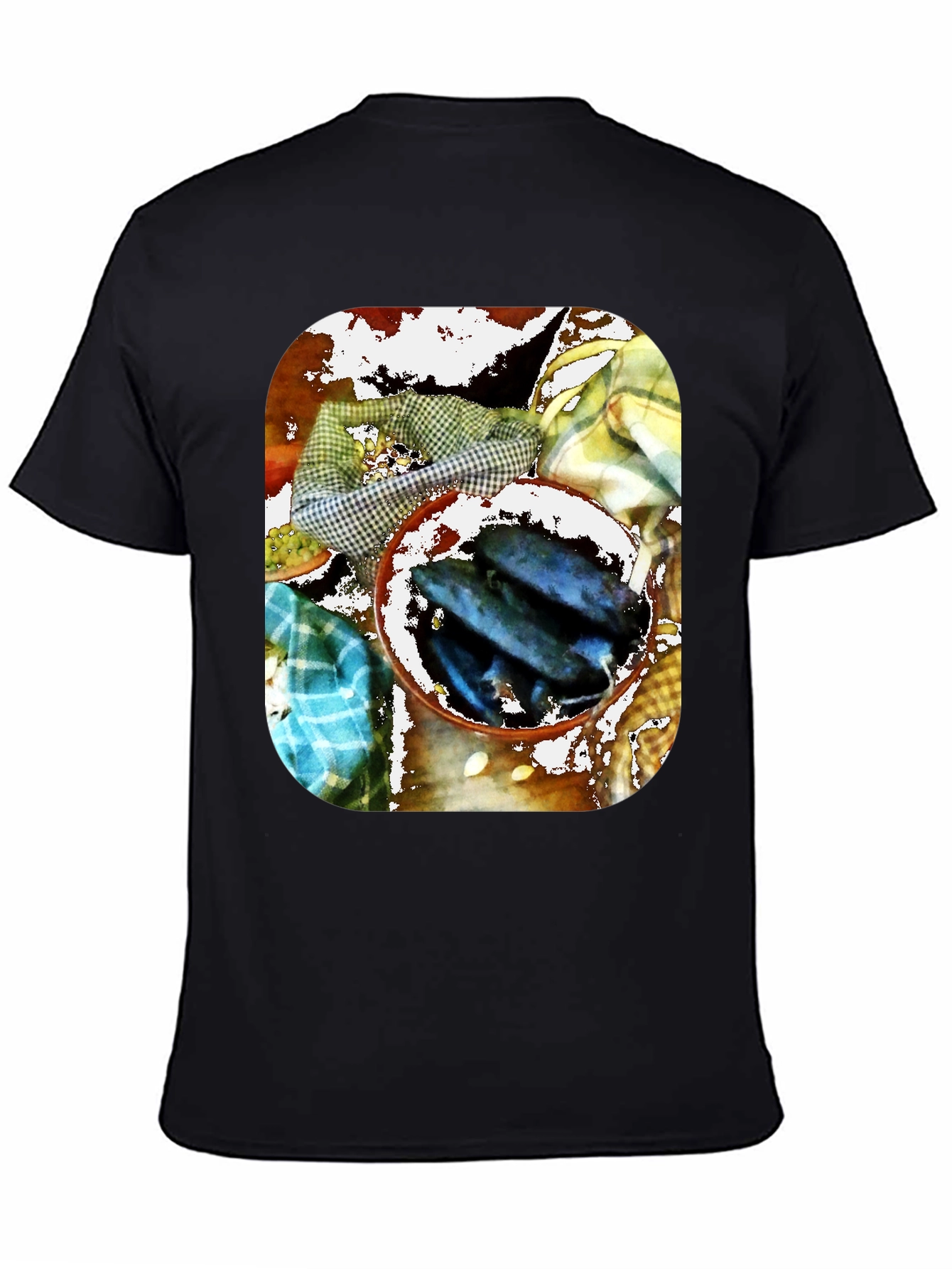 Artistic Fish Bowl Graphic Tee - Unique Design