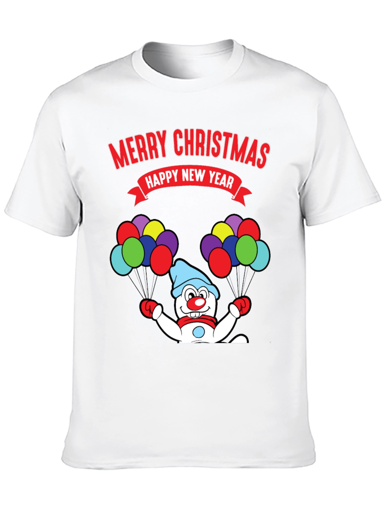 Merry Christmas Happy New Year Snowman T-Shirt