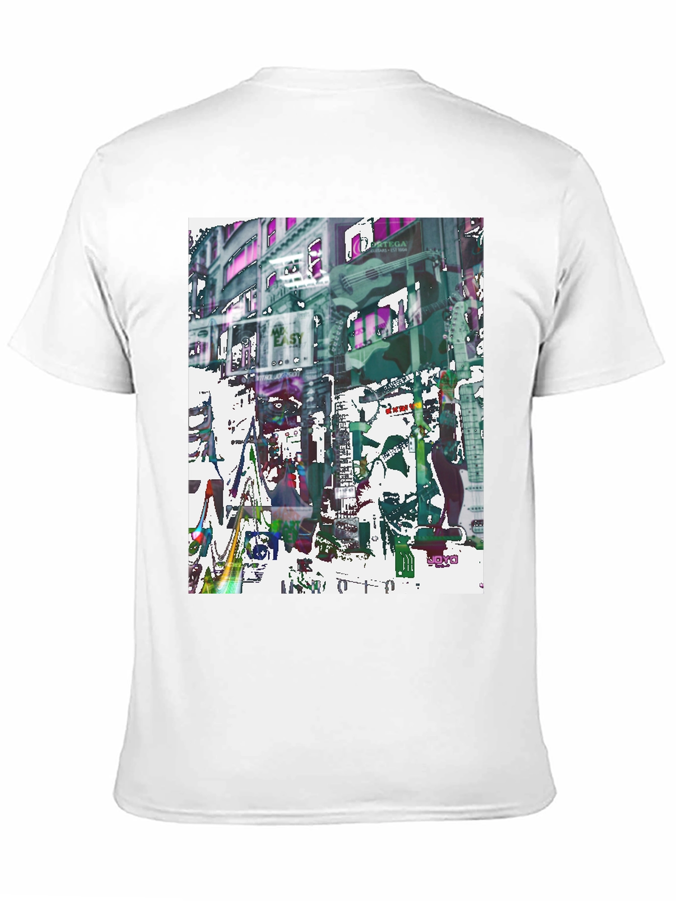 Abstract Guitar Cityscape Graphic Tee