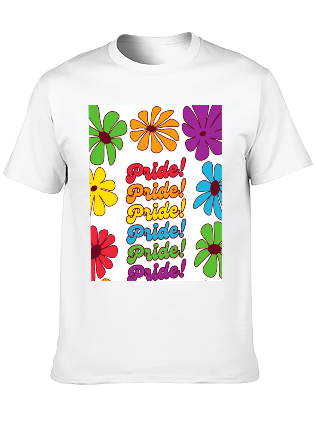 Pride Floral Tee - LGBTQ+ Rainbow Flower T-Shirt