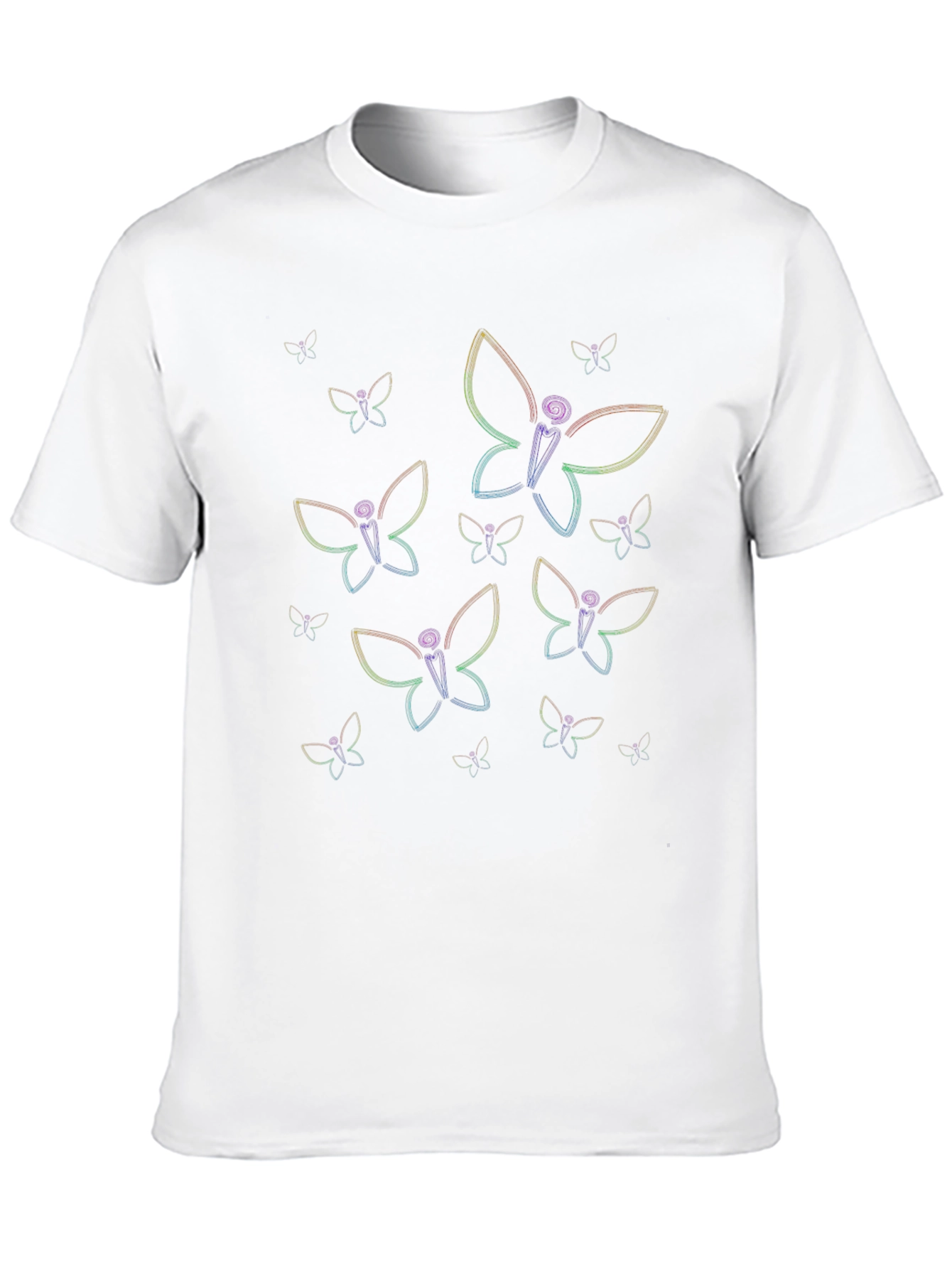 Butterfly Graphic Print Crew Neck T-Shirt