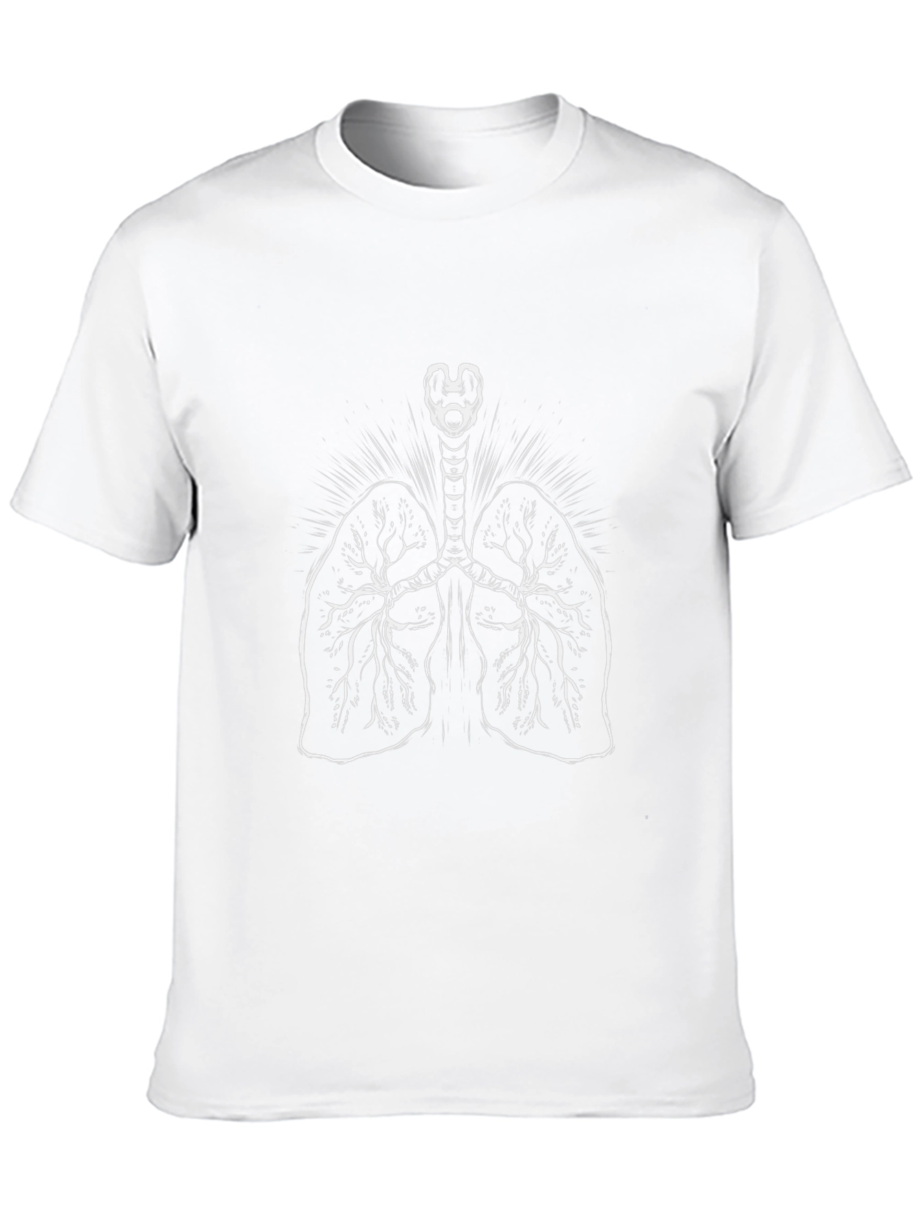 Anatomical Lungs Graphic T-Shirt - Unisex Black Tee