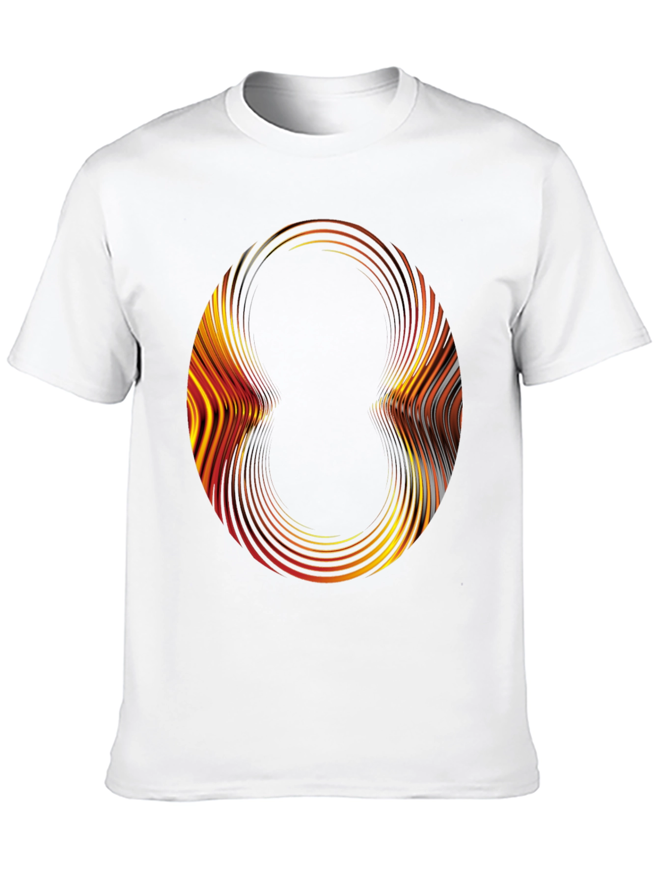 Abstract Circle Graphic Black T-Shirt