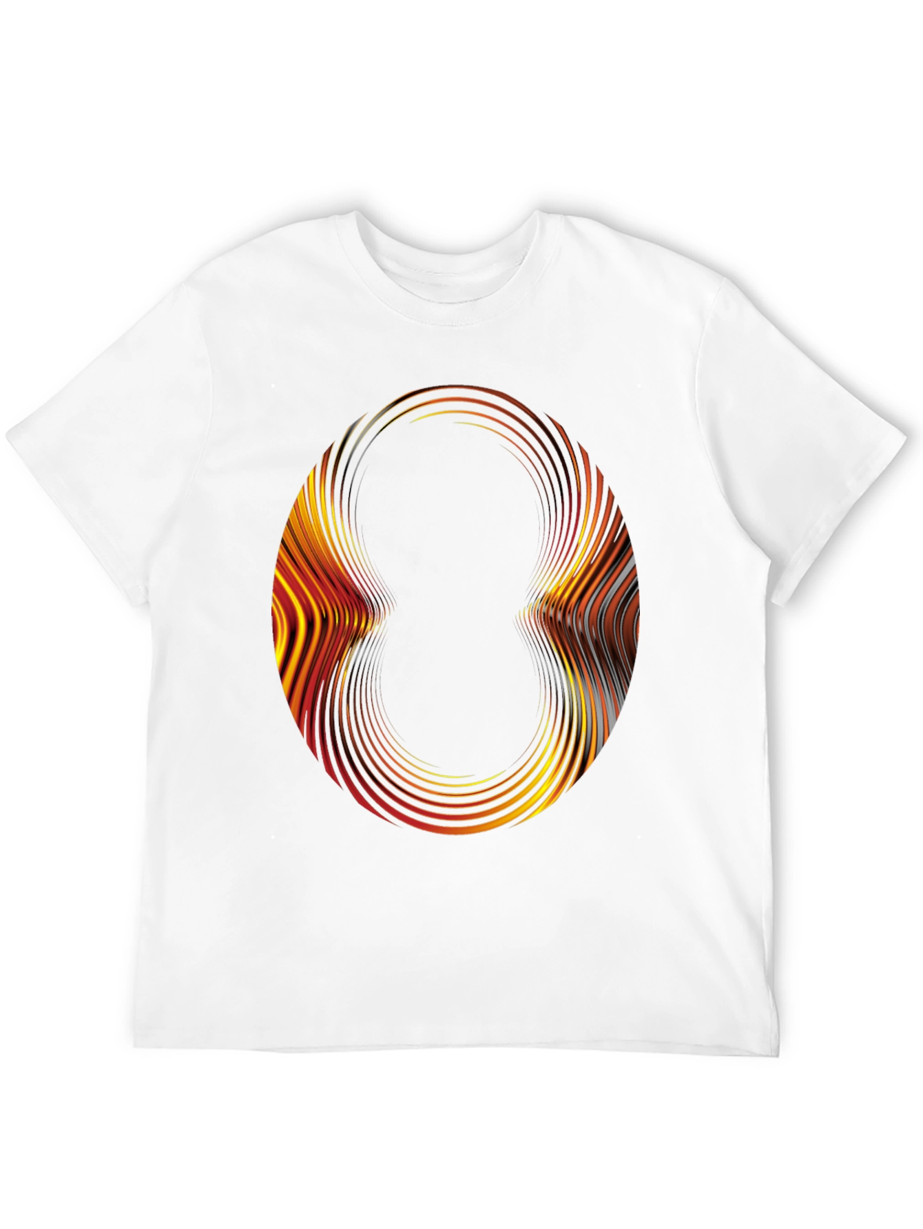 Abstract Circle Graphic Black T-Shirt
