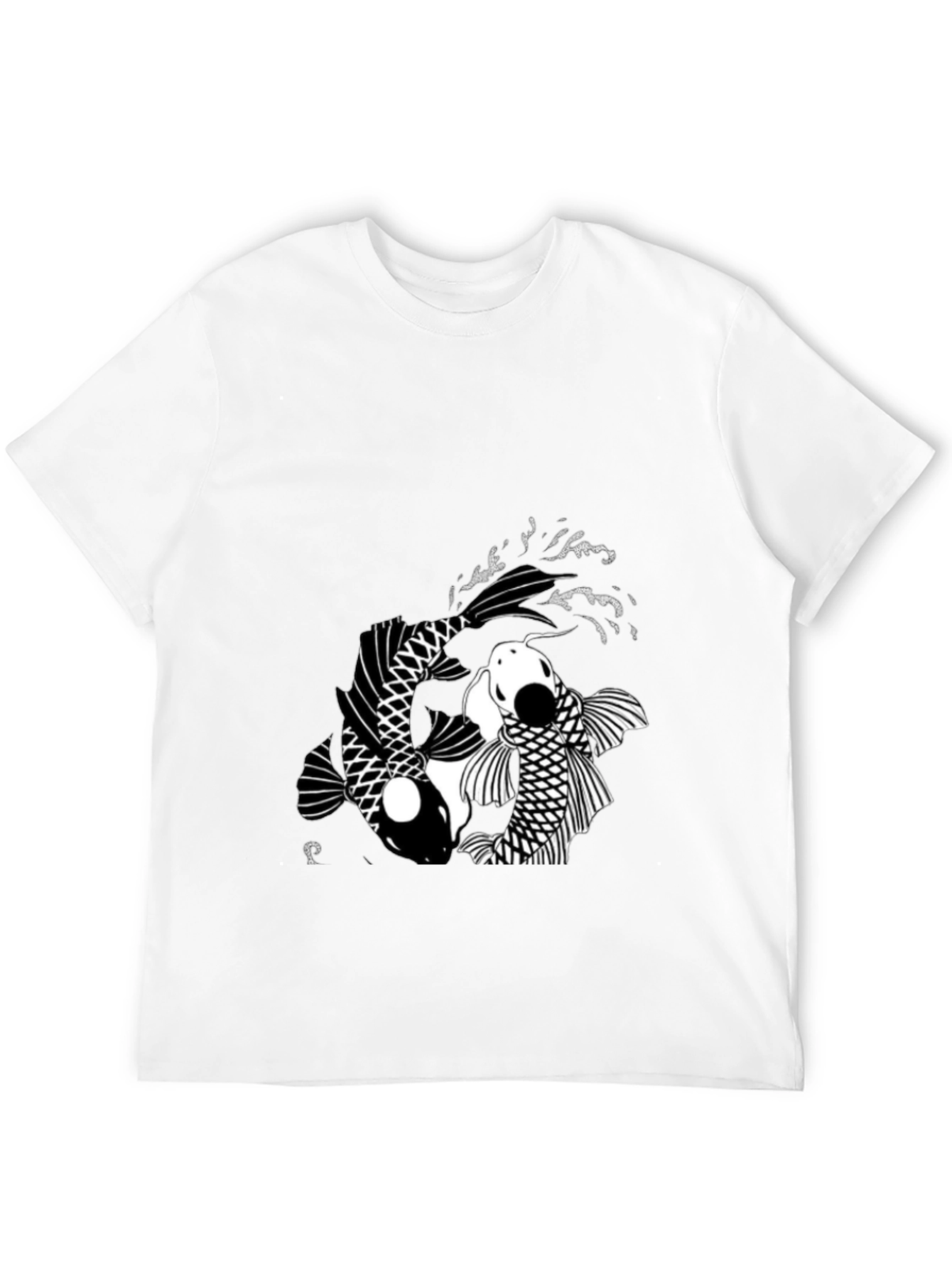 Yin Yang Koi Fish Black T-Shirt