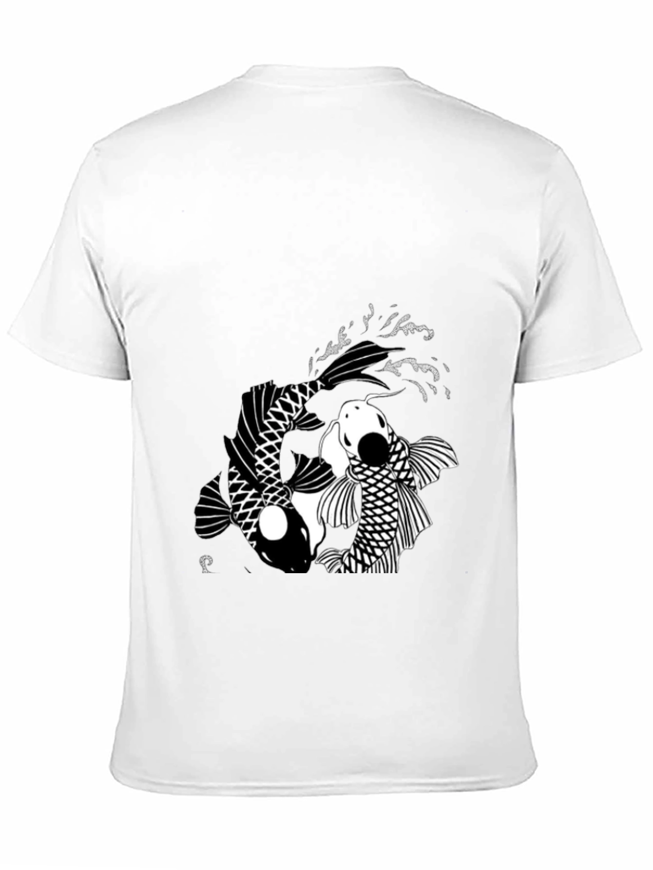 Yin Yang Koi Fish Black T-Shirt