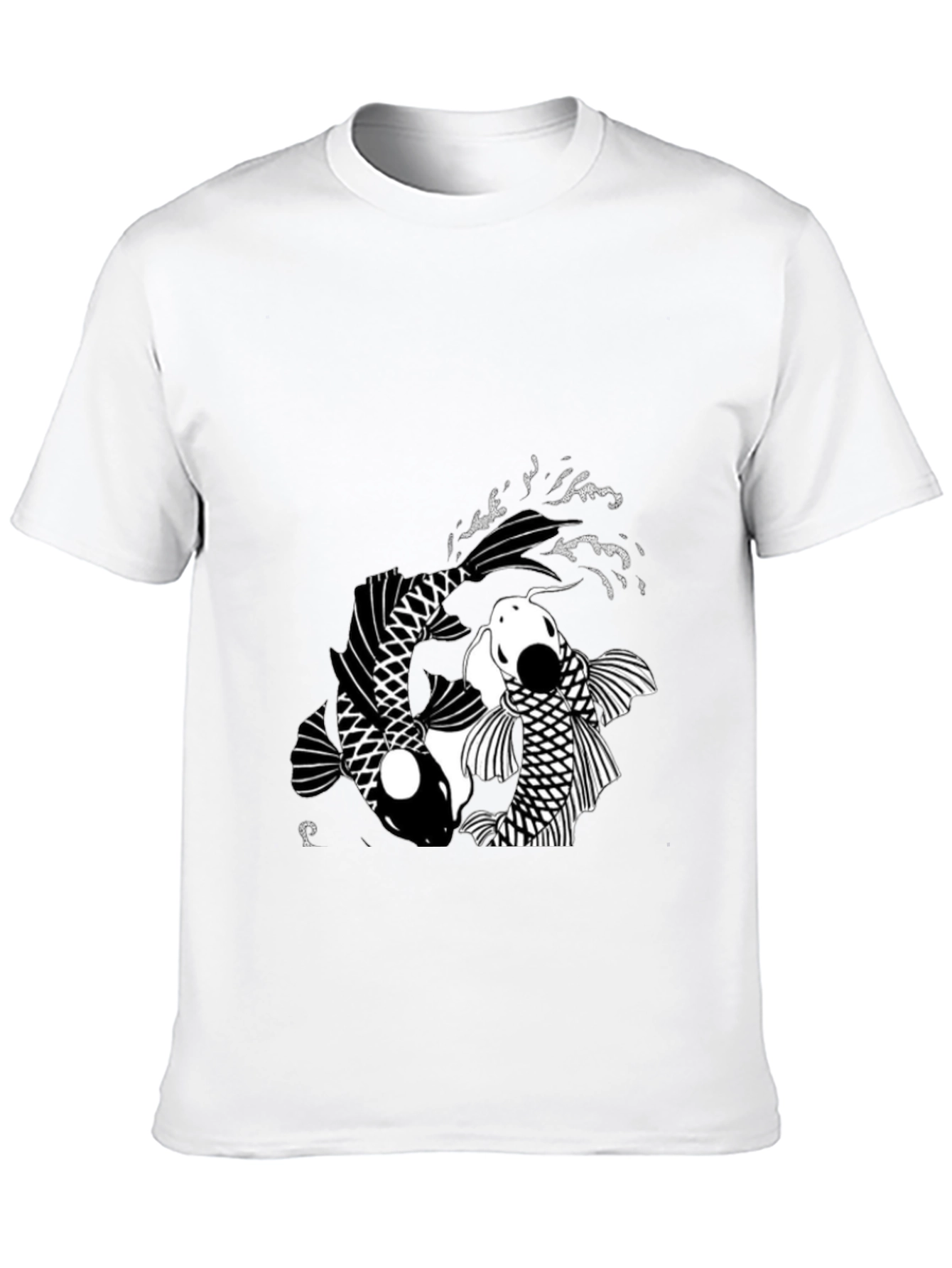 Yin Yang Koi Fish Black T-Shirt