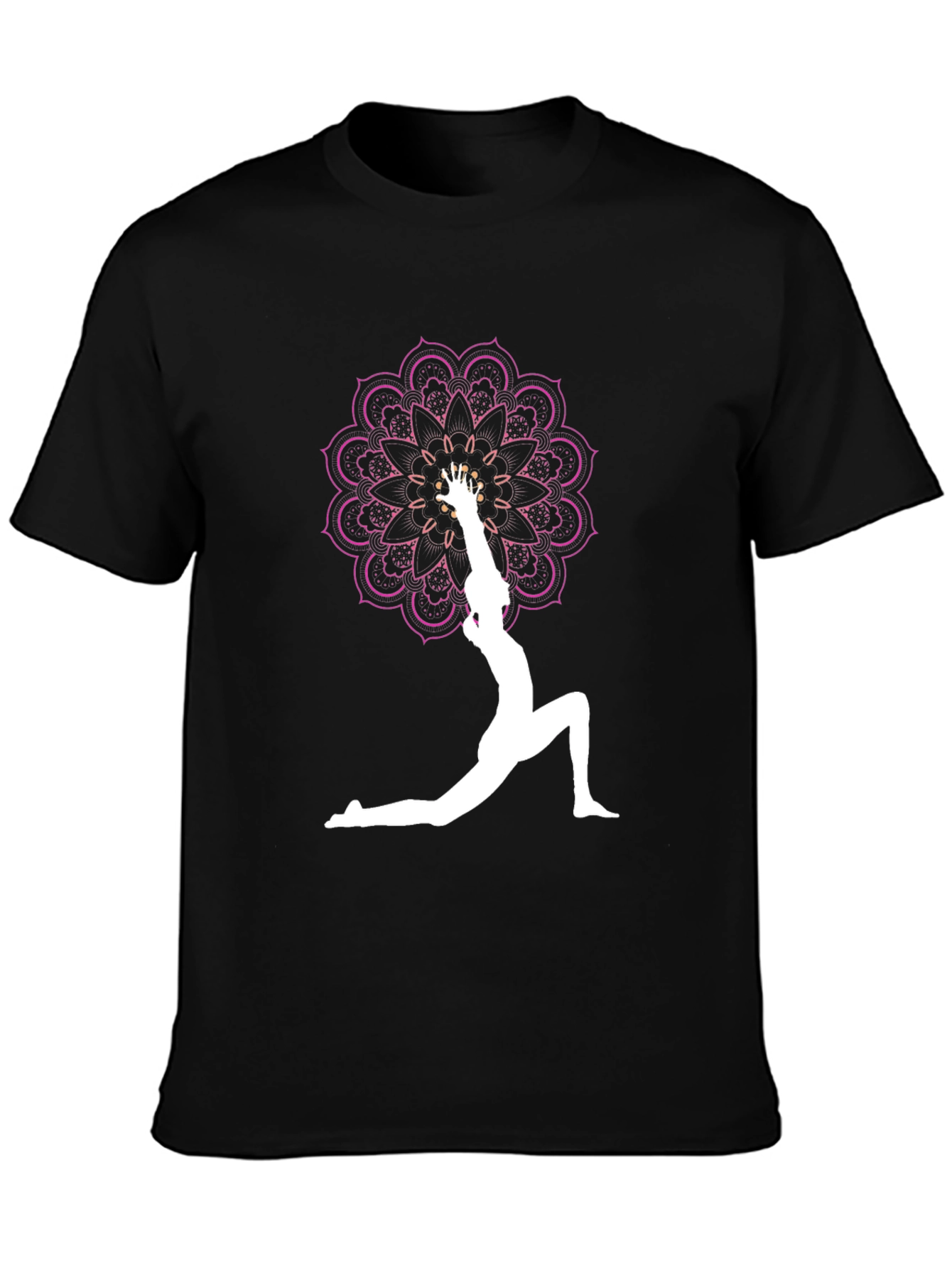 Yoga Mandala Graphic Tee - Black