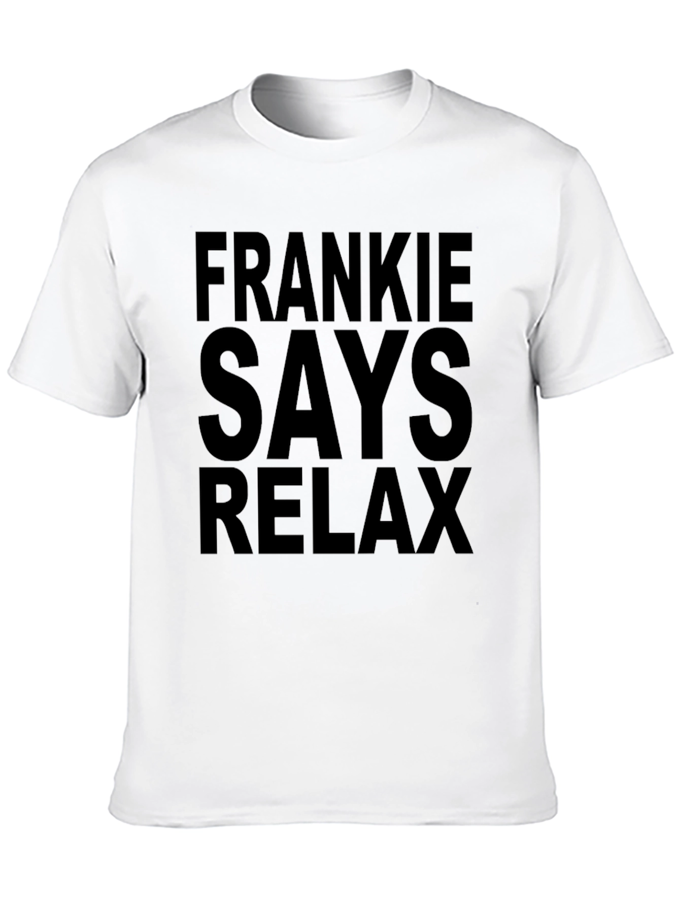 Frankie Says Relax Graphic Tee - Black Cotton T-Shirt