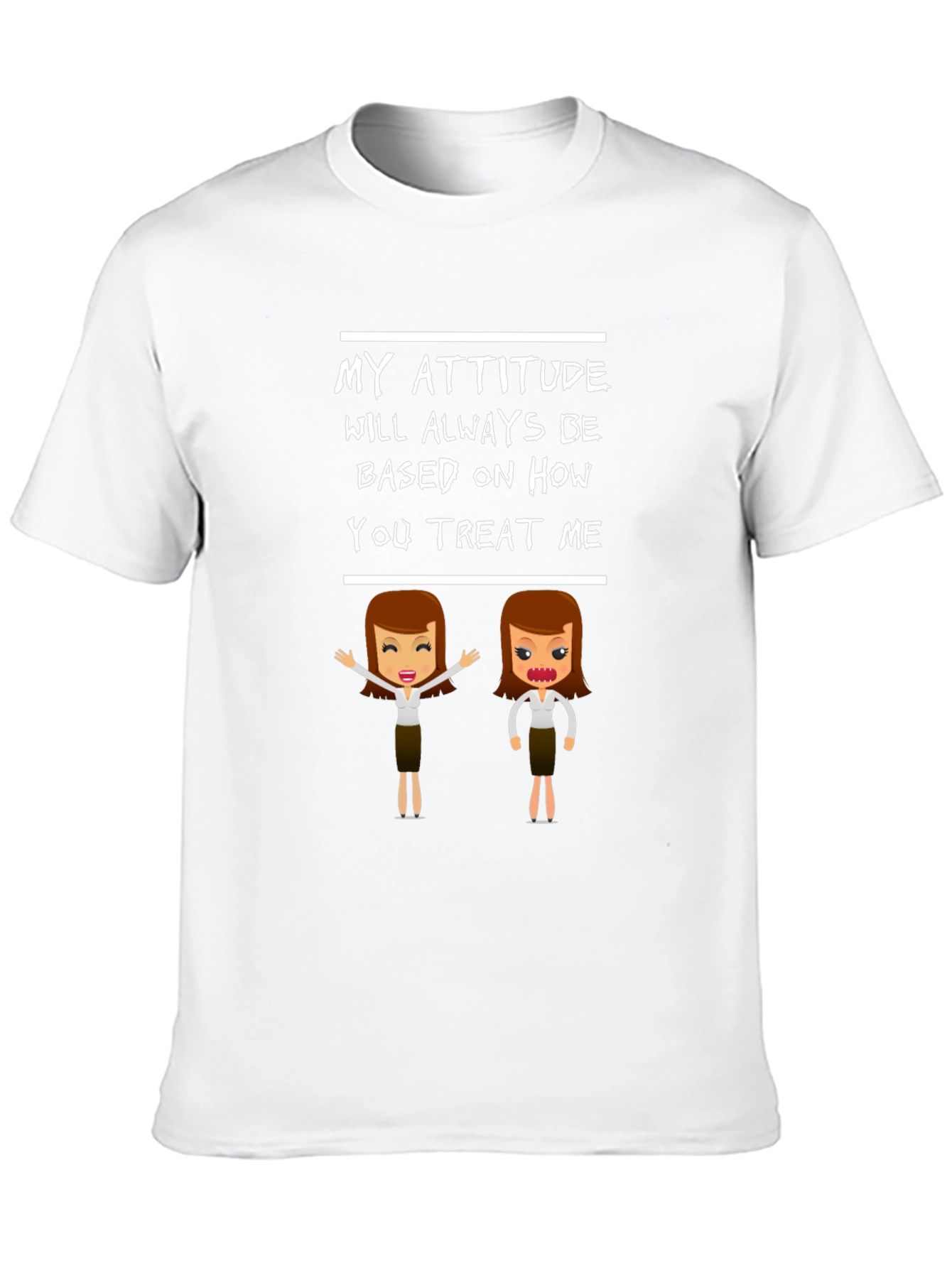 Attitude Based Treat Cartoon Graphic Tee