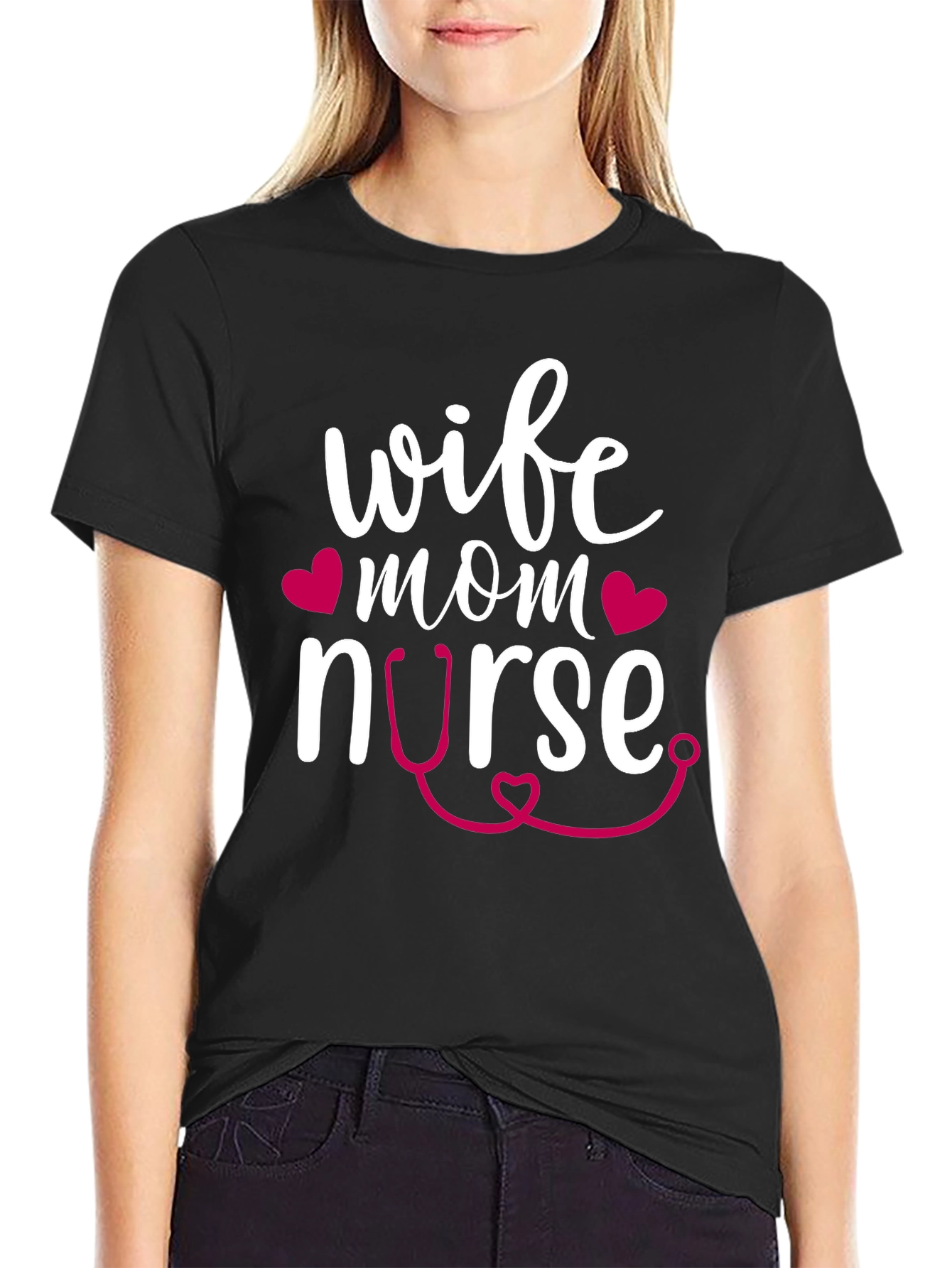 Wife Mom Nurse Graphic T-Shirt