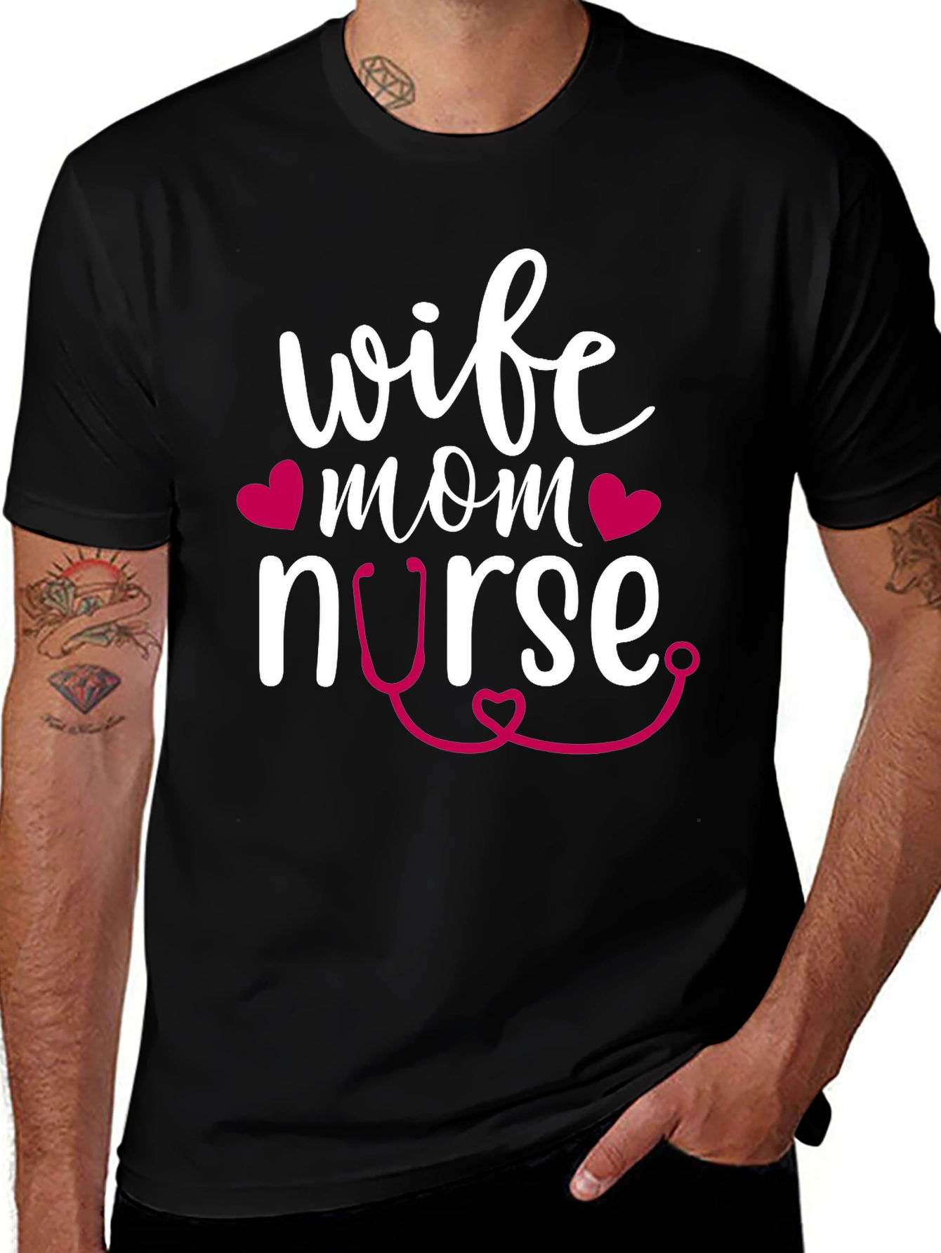 Wife Mom Nurse Graphic T-Shirt