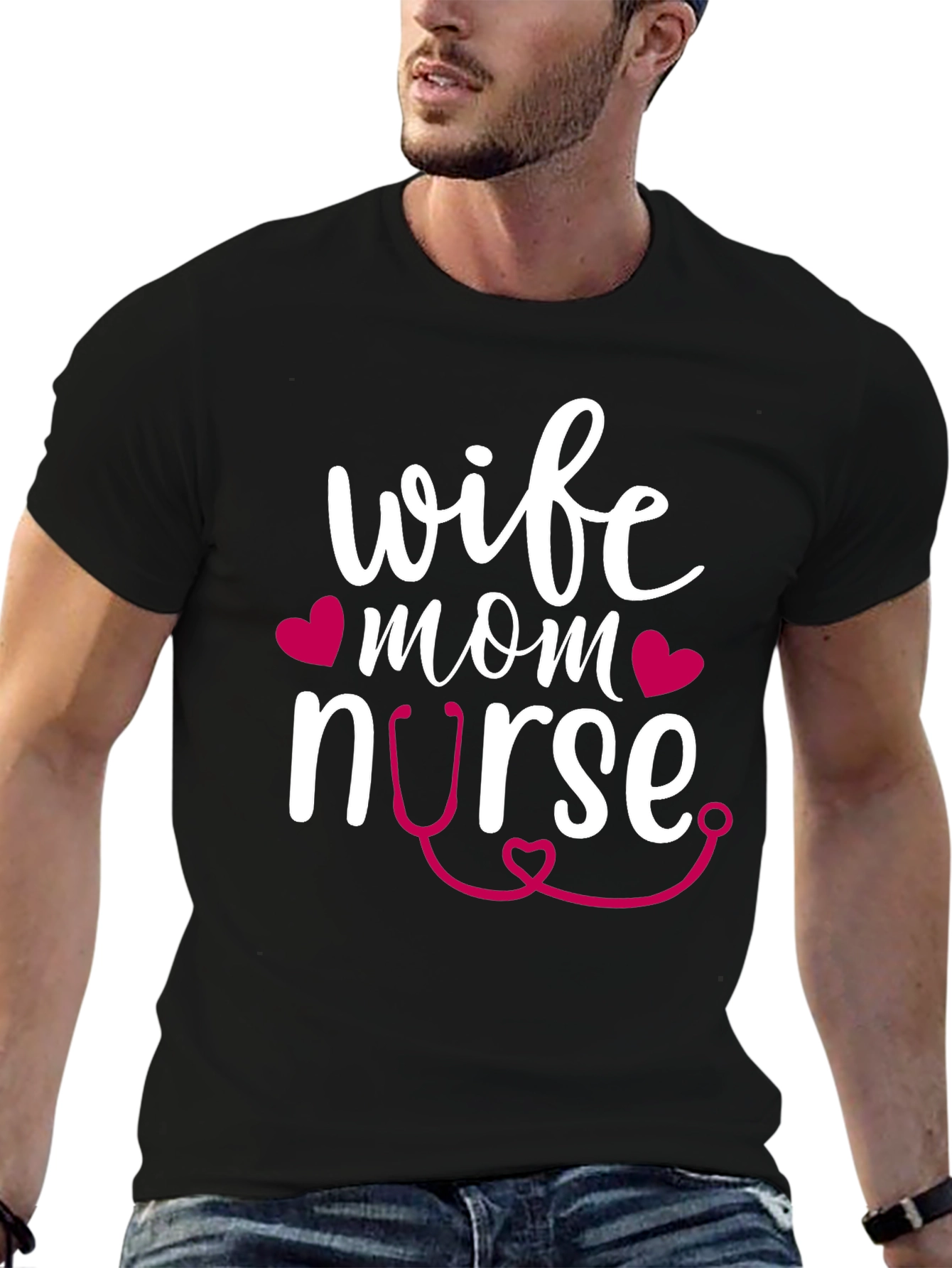 Wife Mom Nurse Graphic T-Shirt