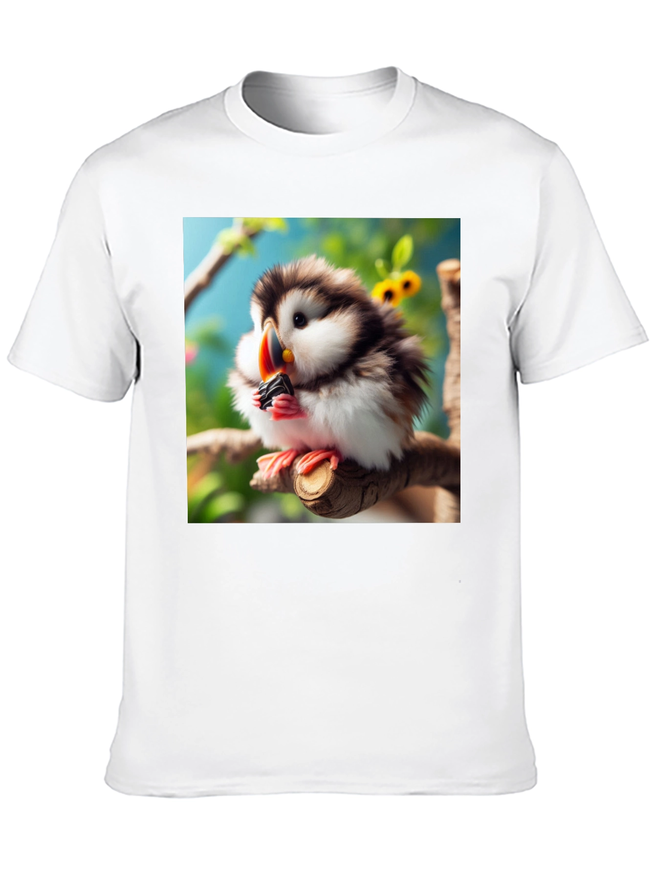 Cute Puffin Bird Graphic T-Shirt
