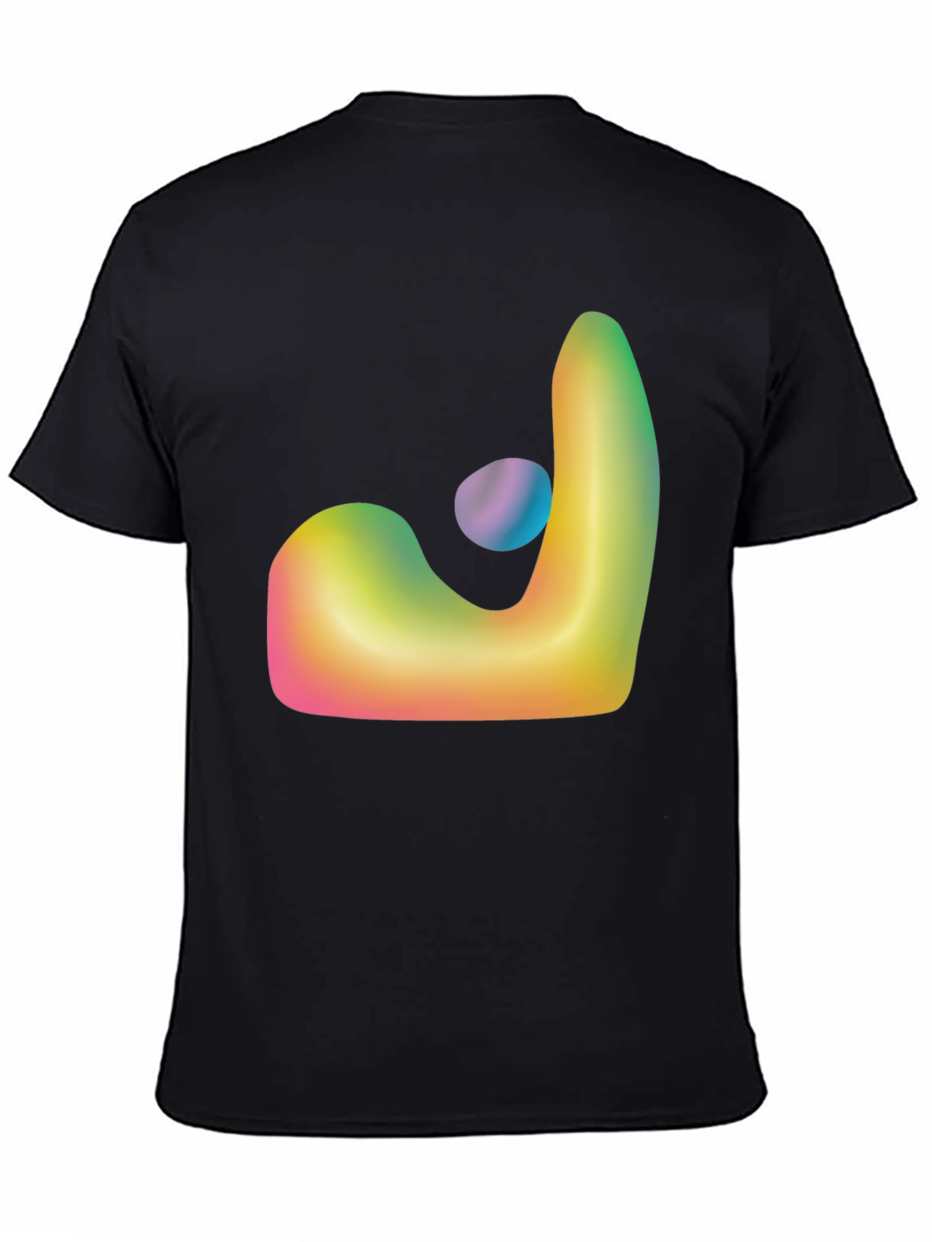 Abstract Gradient Graphic T-Shirt - Black