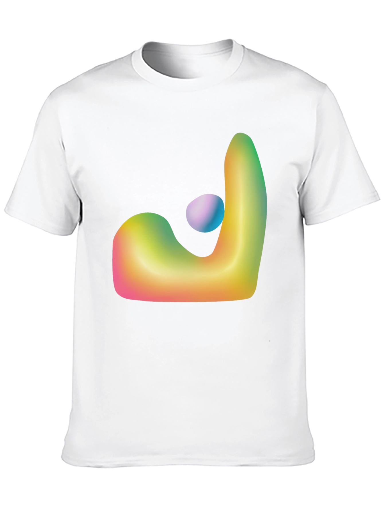 Abstract Gradient Graphic T-Shirt - Black