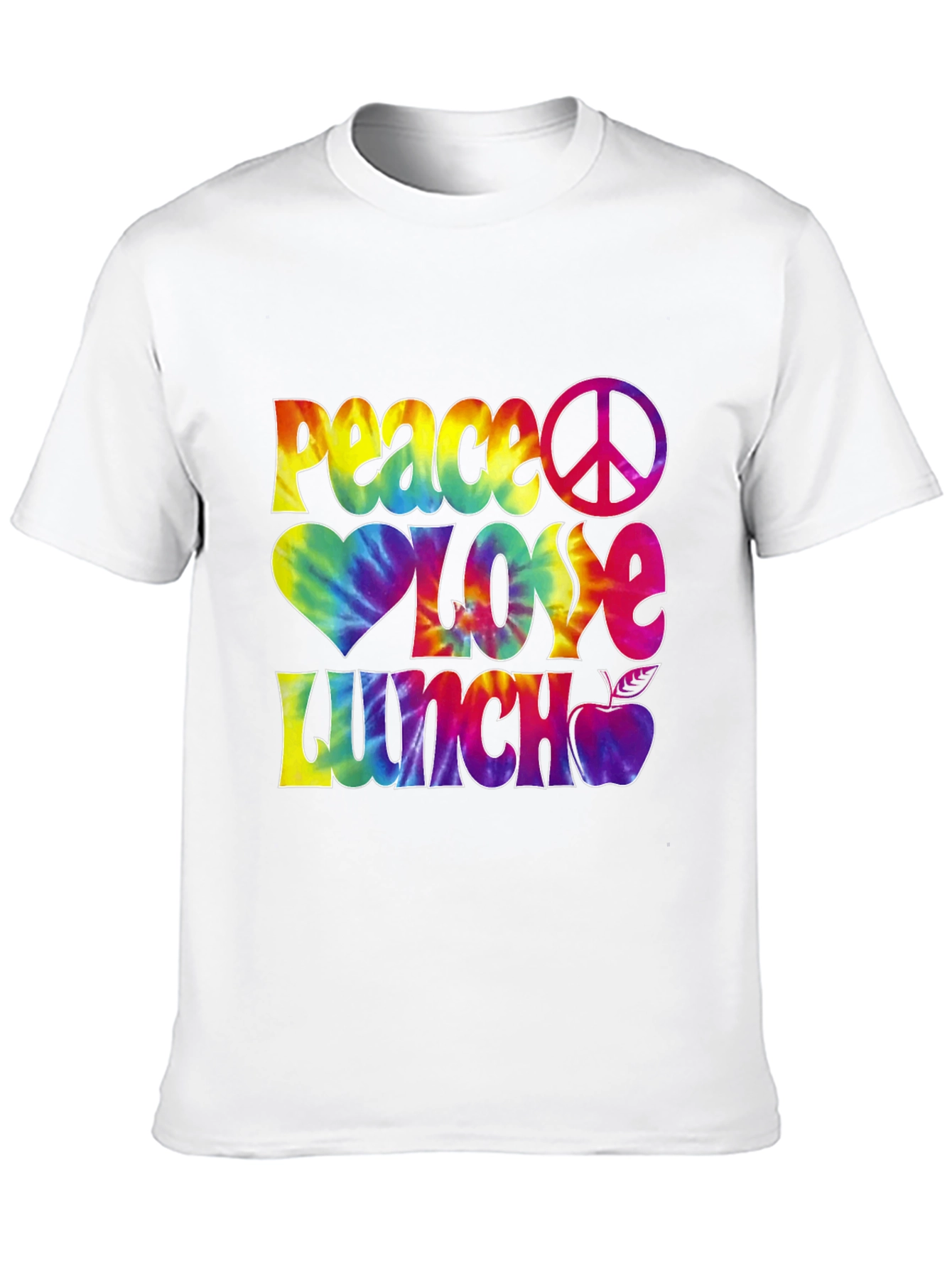 Peace Love Lunch Tie-Dye Graphic Tee