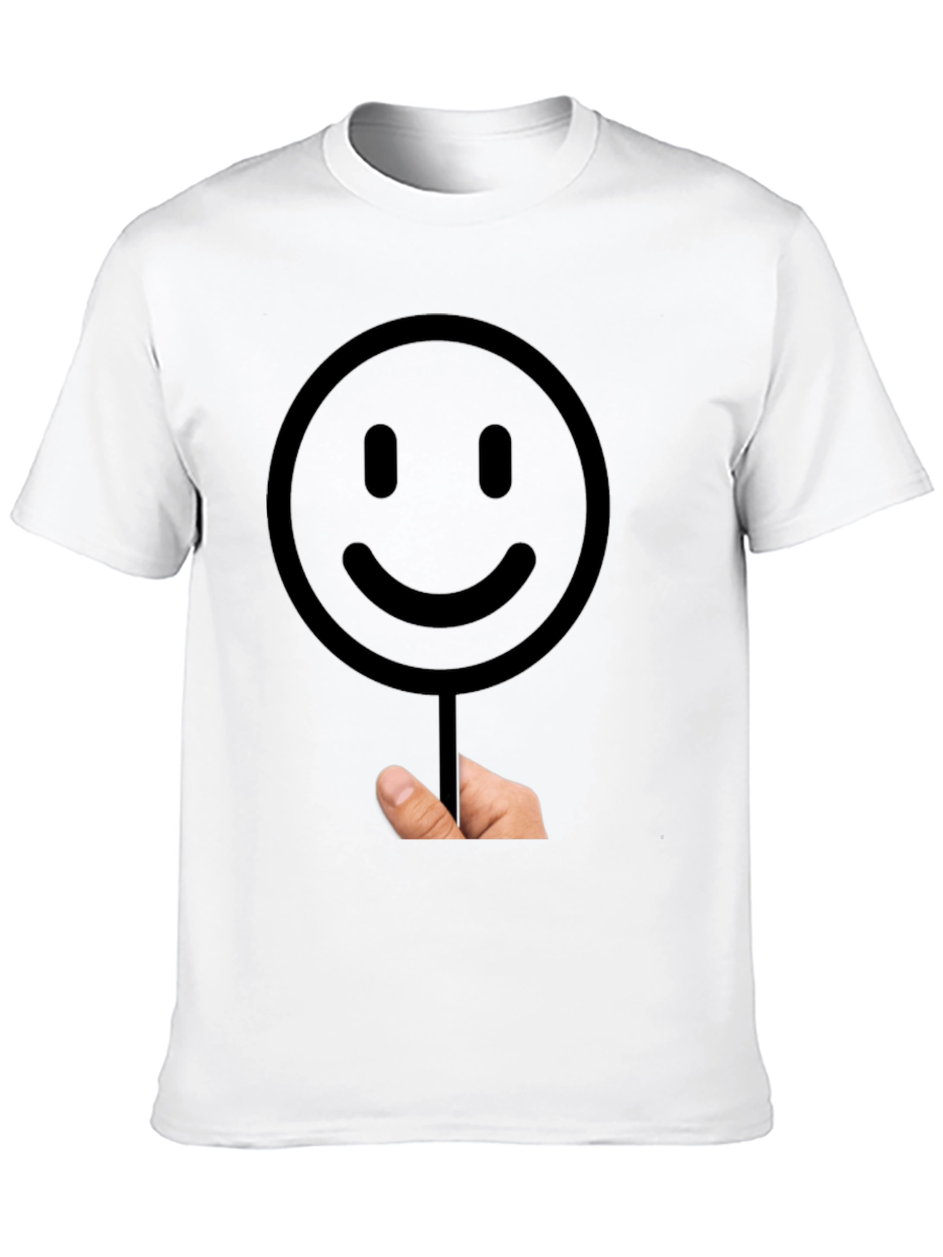 Smiley Face Graphic T-Shirt - Black