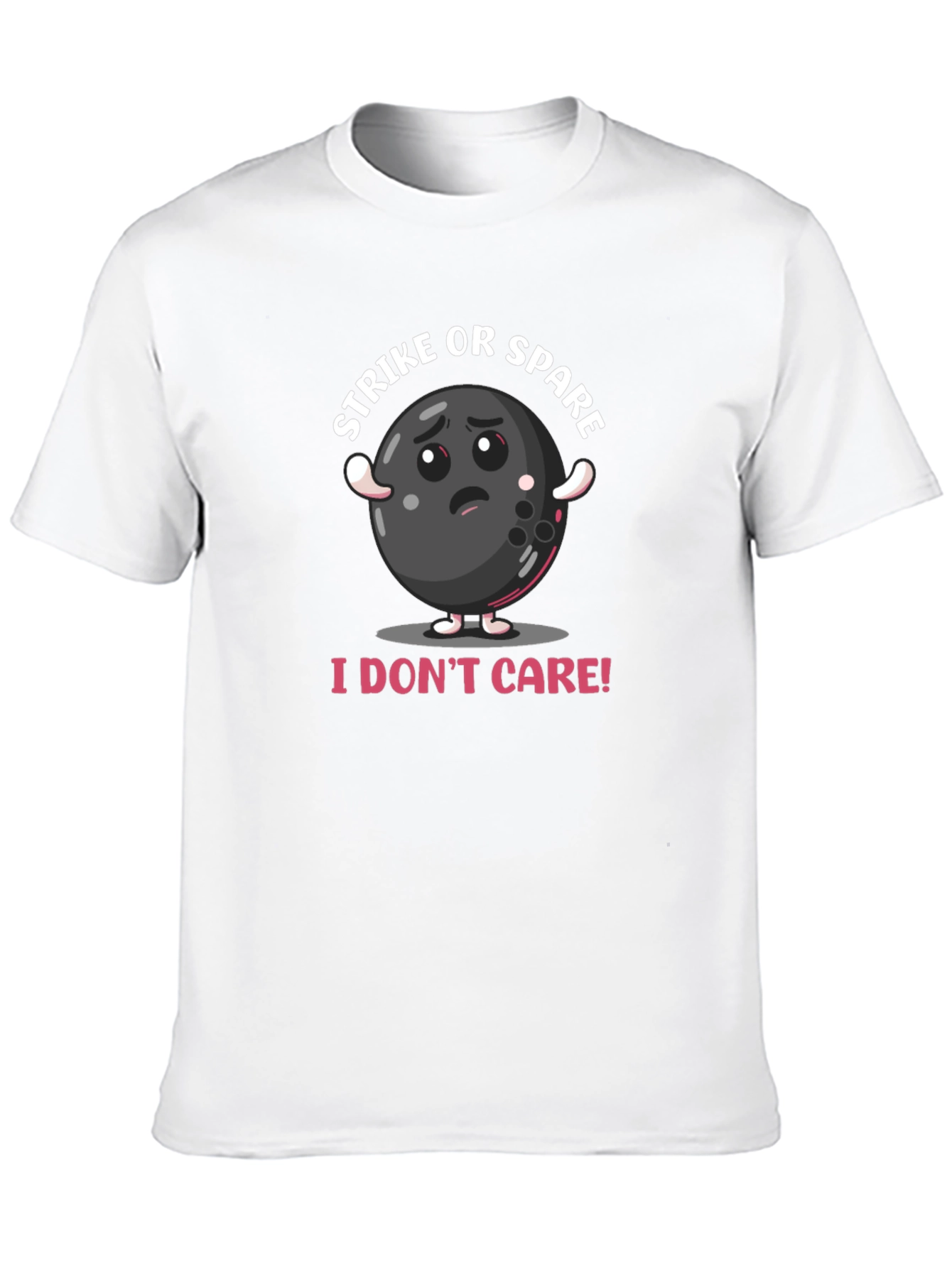 Strike or Spare T-Shirt - Bowling Cartoon Design