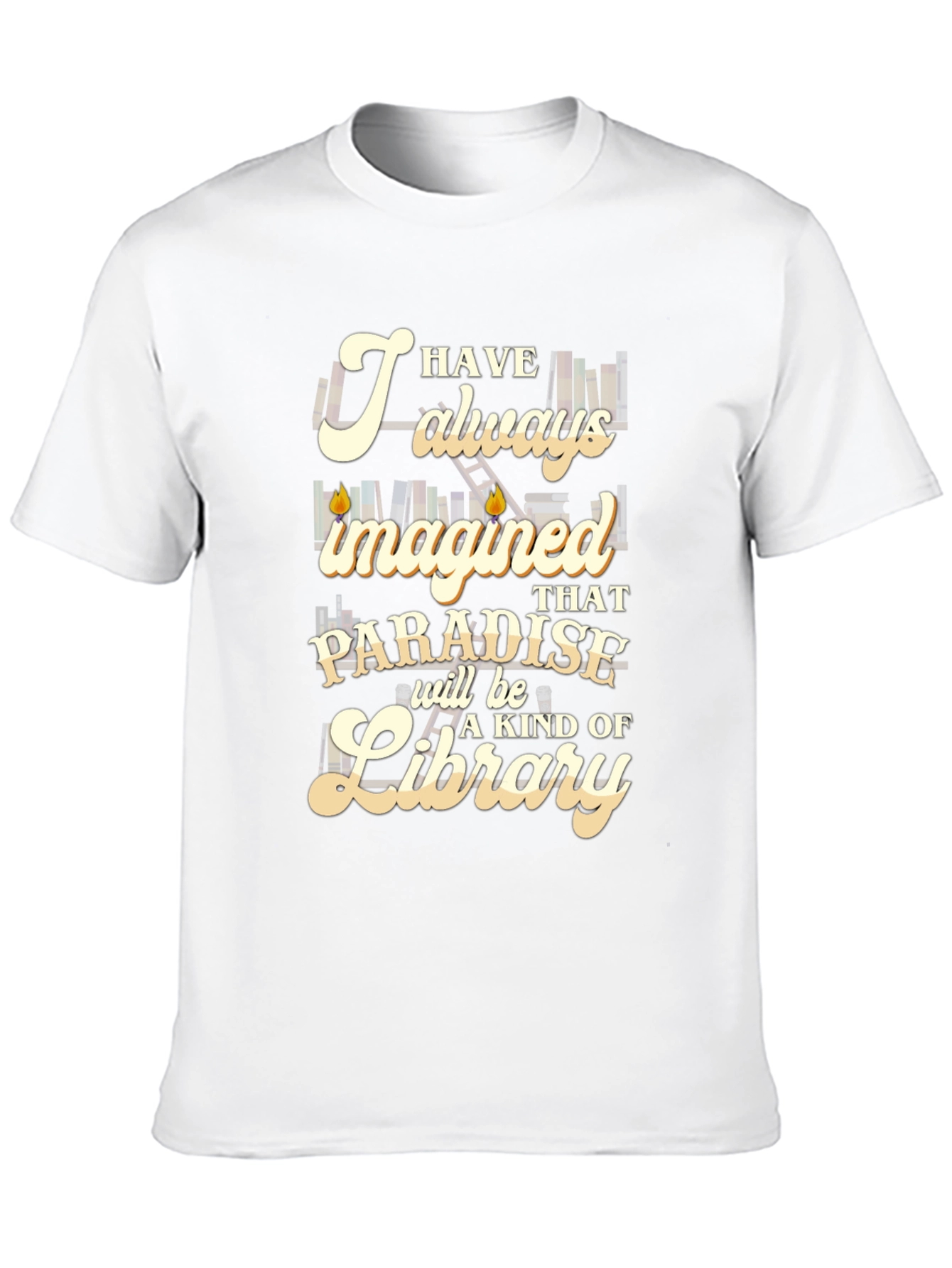 Paradise Library T-Shirt - Book Lover Tee