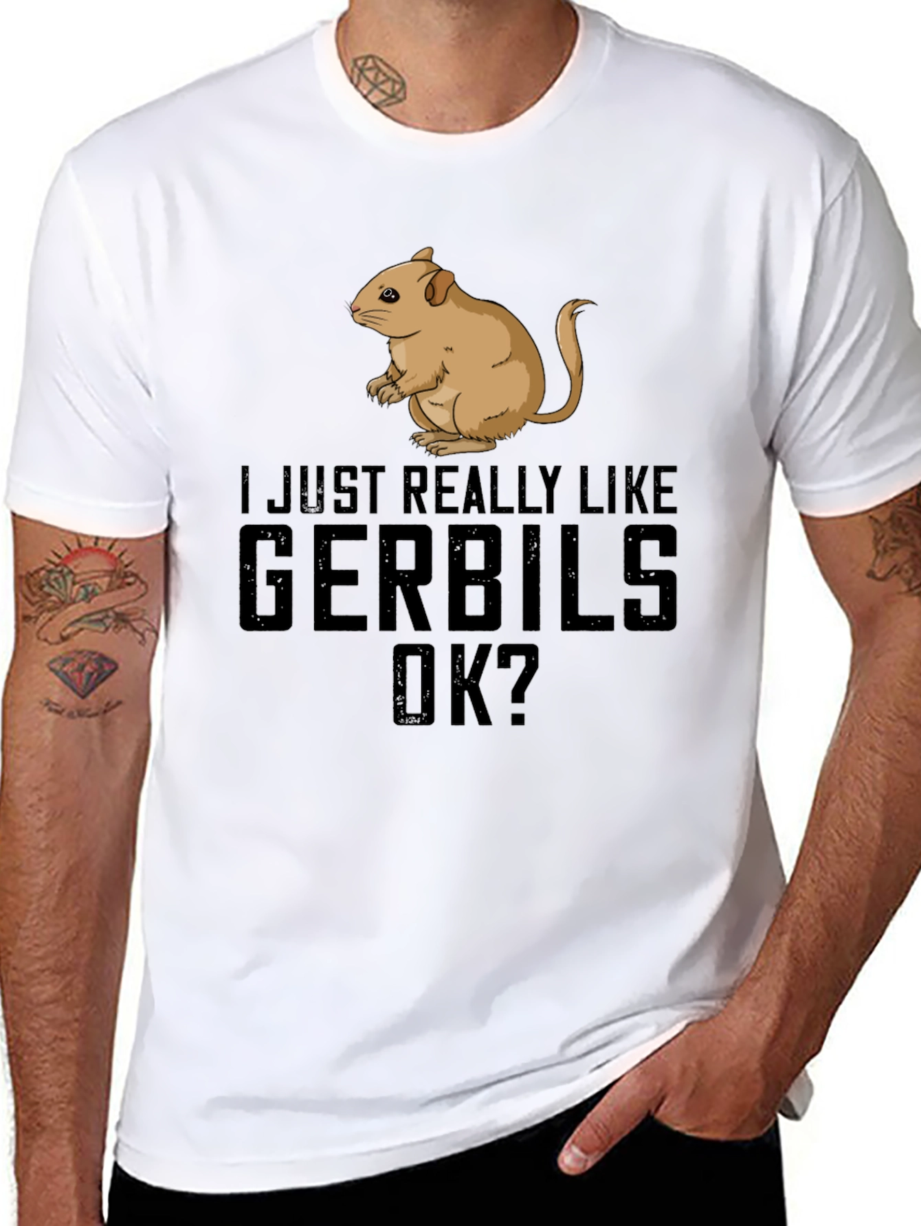Gerbil Lover T-Shirt Funny Pet Rodent Tee