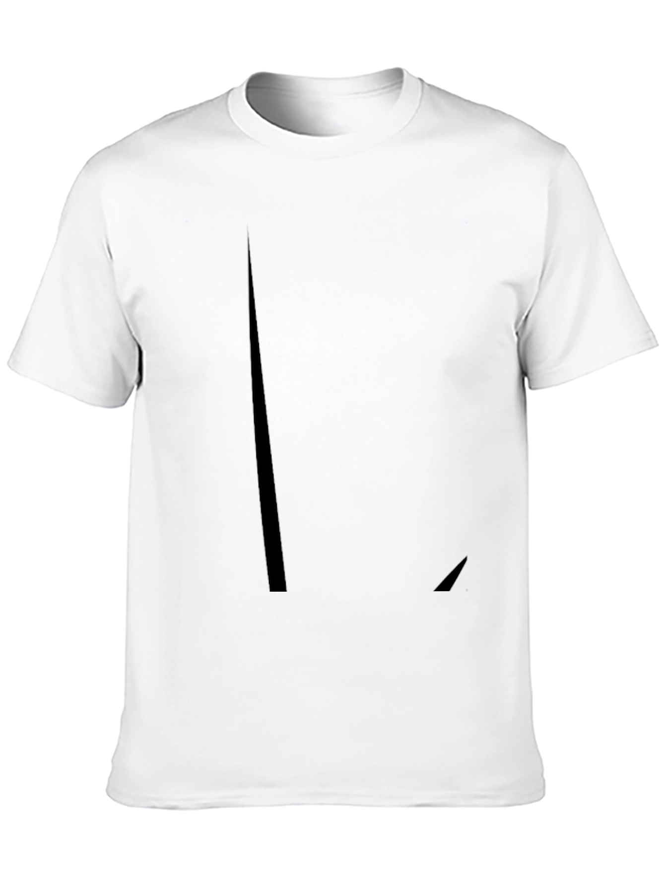 Mens Solid Black Crew Neck T-Shirt