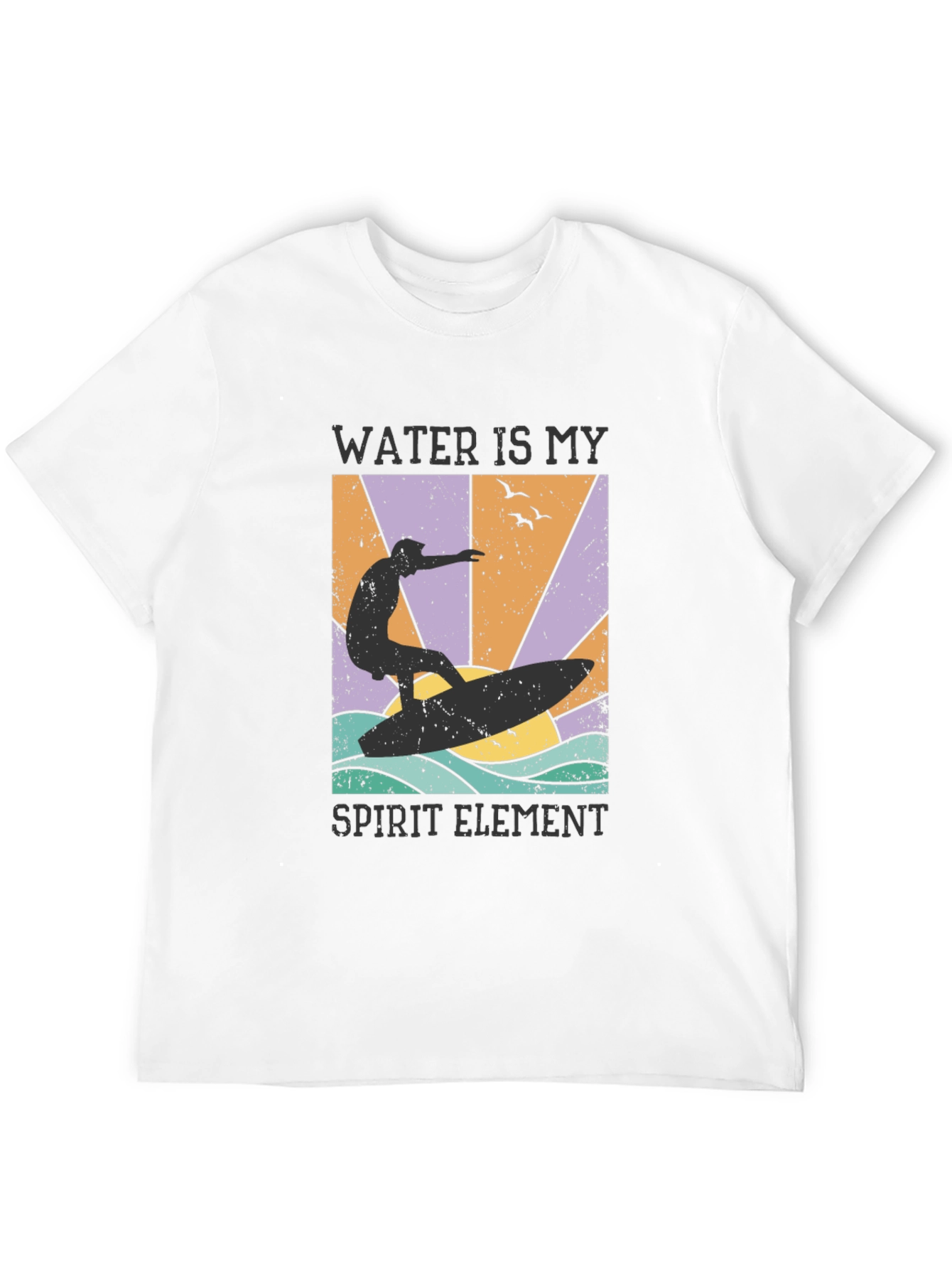 Water Is My Spirit Element Black T-Shirt